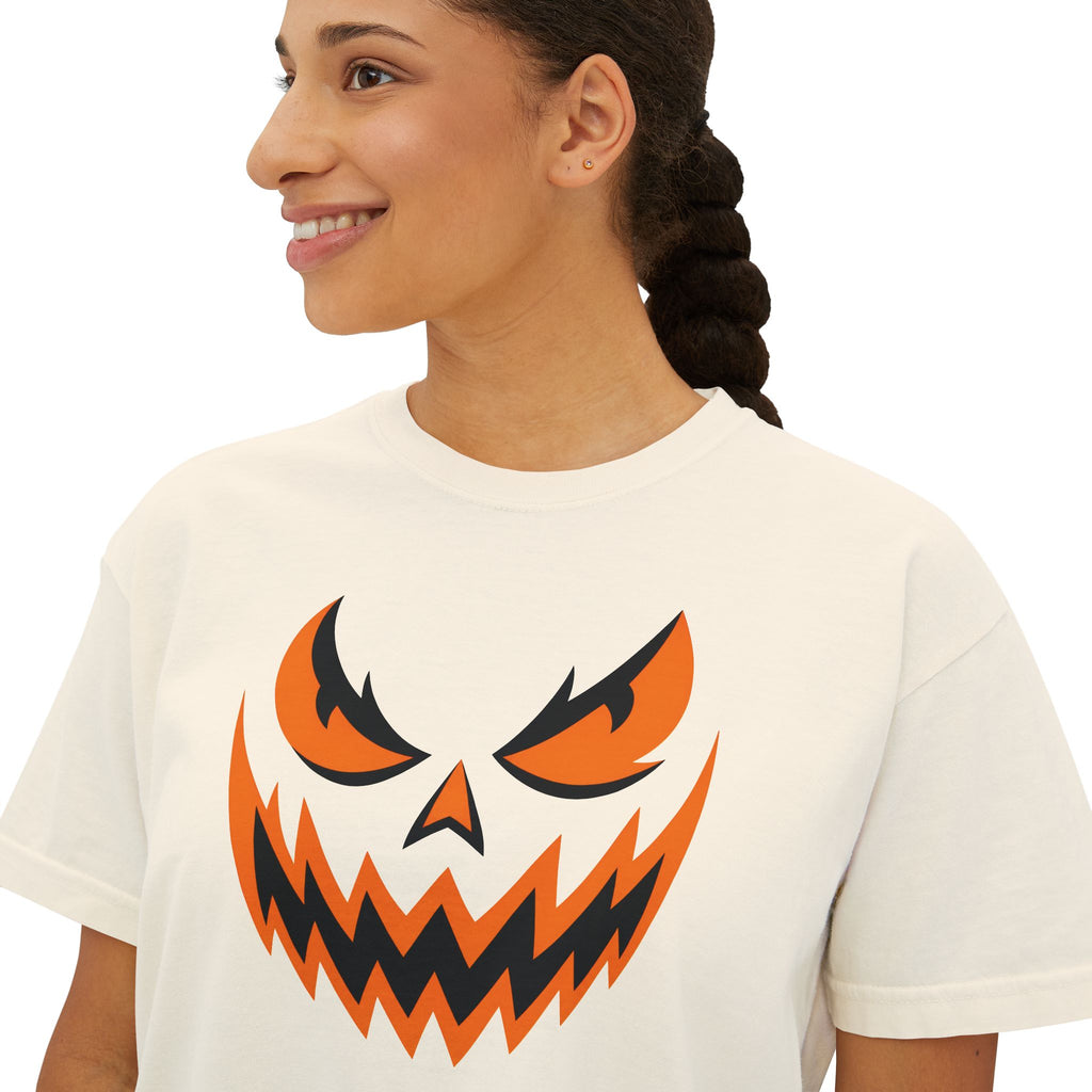 Halloween Pumpkin Jack-O’-Lantern Women's Boxy Tee