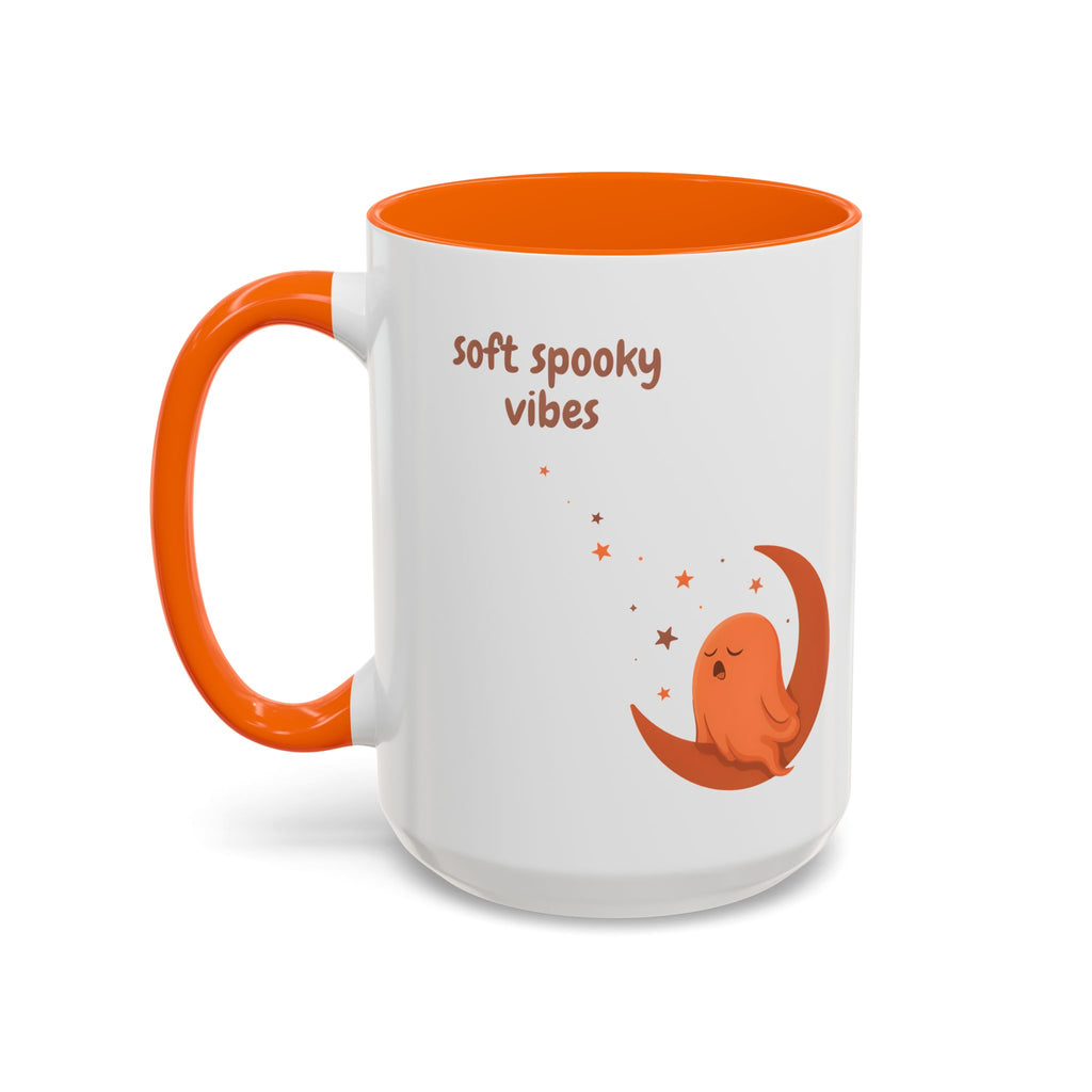 Spooky Ghost Accent Coffee Mug — Cute Halloween Ghost Ceramic Mug (11/15oz)