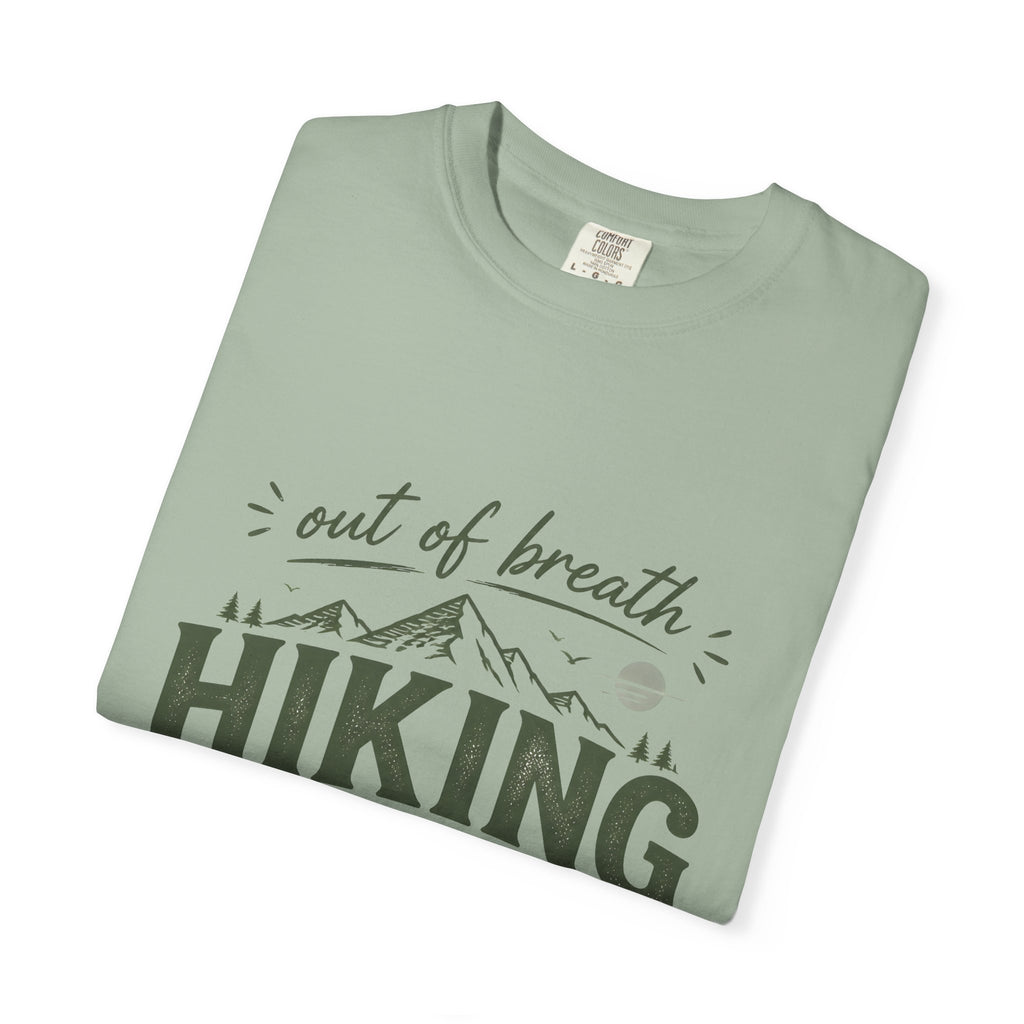 Hiking Society T-Shirt — “Out of Breath” Adventure Graphic Tee