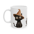 Witch Cat Ceramic Mug — Cute Black Cats & Bubbling Cauldron Coffee Cup (11oz/15oz)