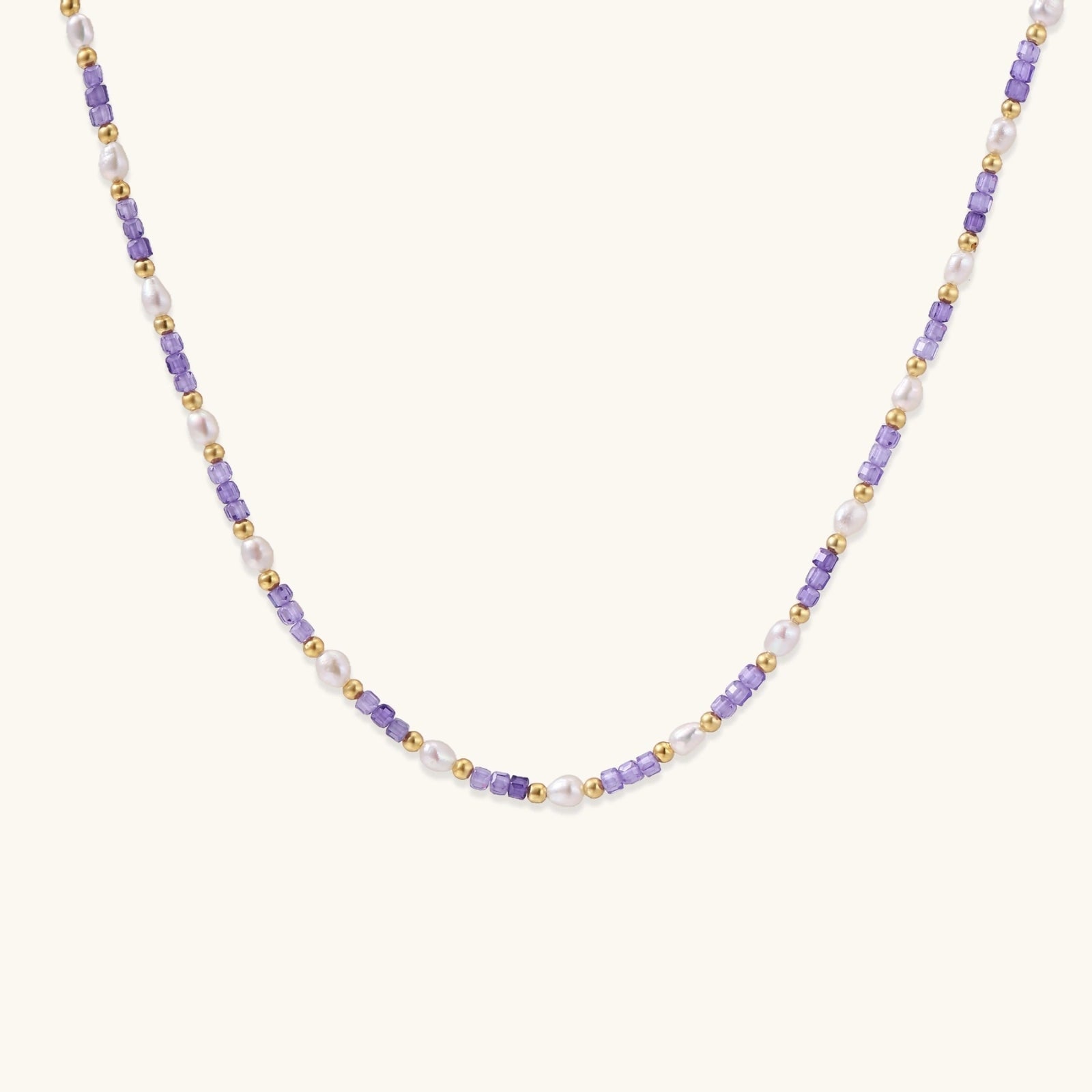 Amethyst Pearl Harmony Necklace - Addy Avenue