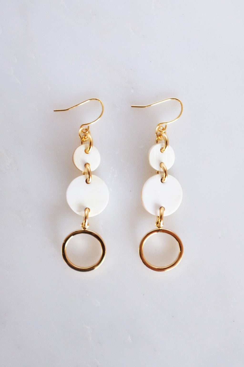 Ba Be Crescent Drop Buffalo Horn Dangle Earrings - Addy Avenue