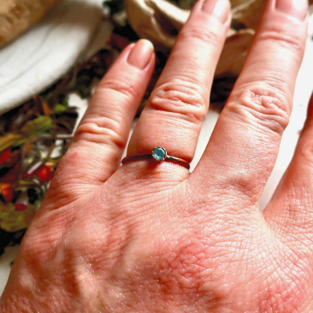 Blue Topaz Ring – Boho Charm | Handmade by Blackbird & Sage - Addy Avenue