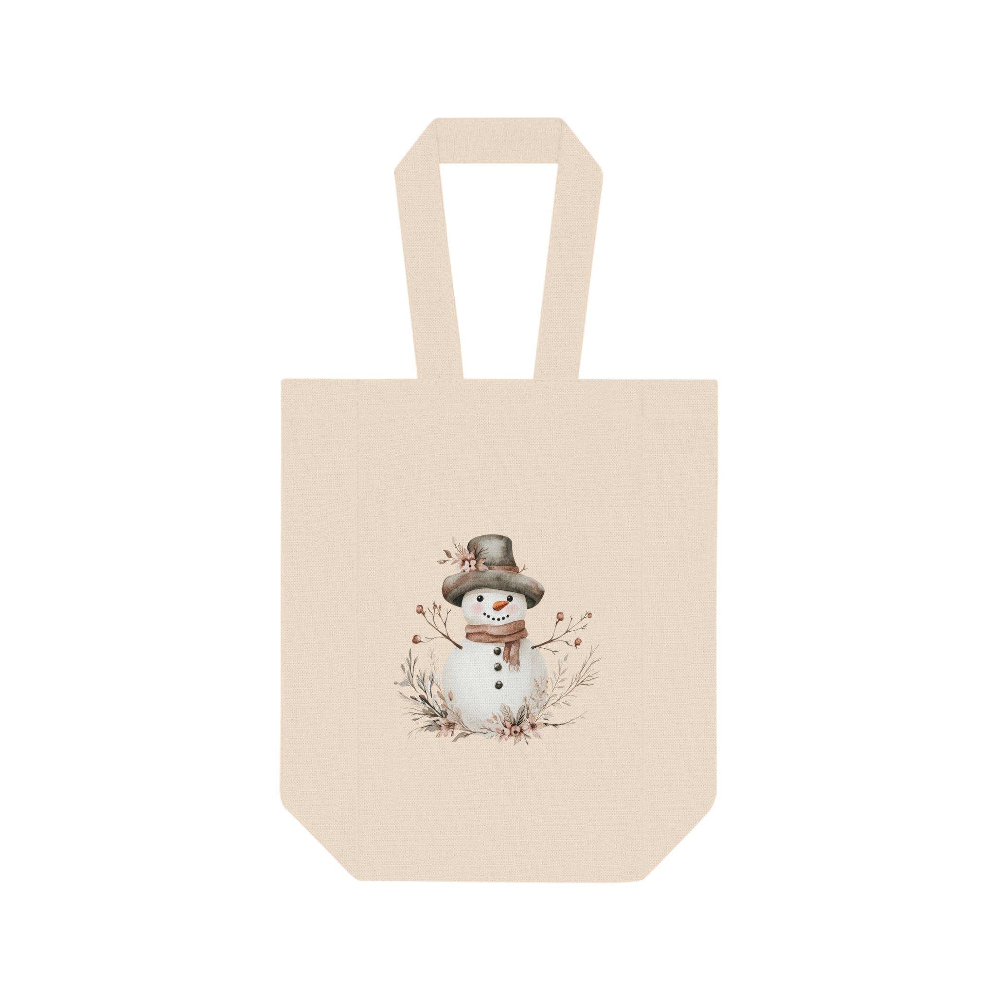 Boho Snowman Wine Tote - Festive Party Essential! - Addy Avenue