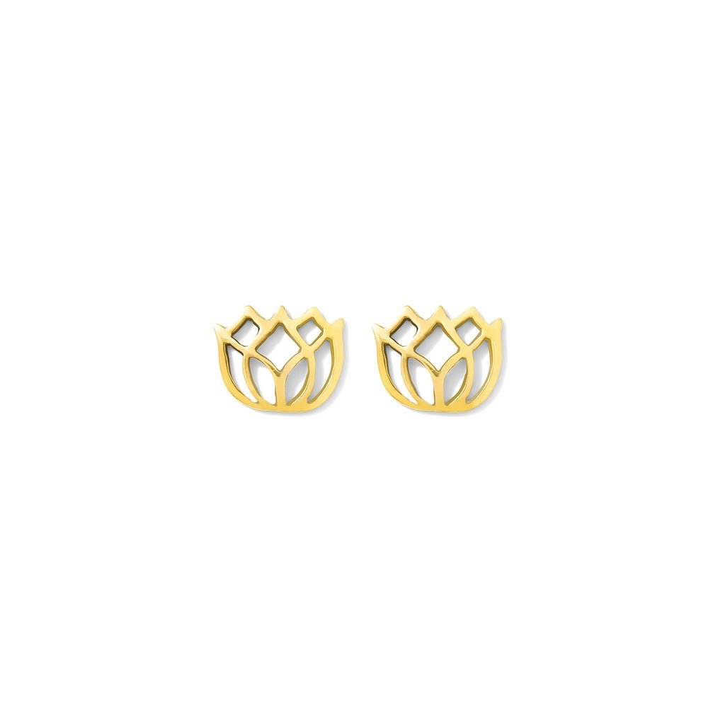 Bombshell Lotus Stud Earrings - Addy Avenue