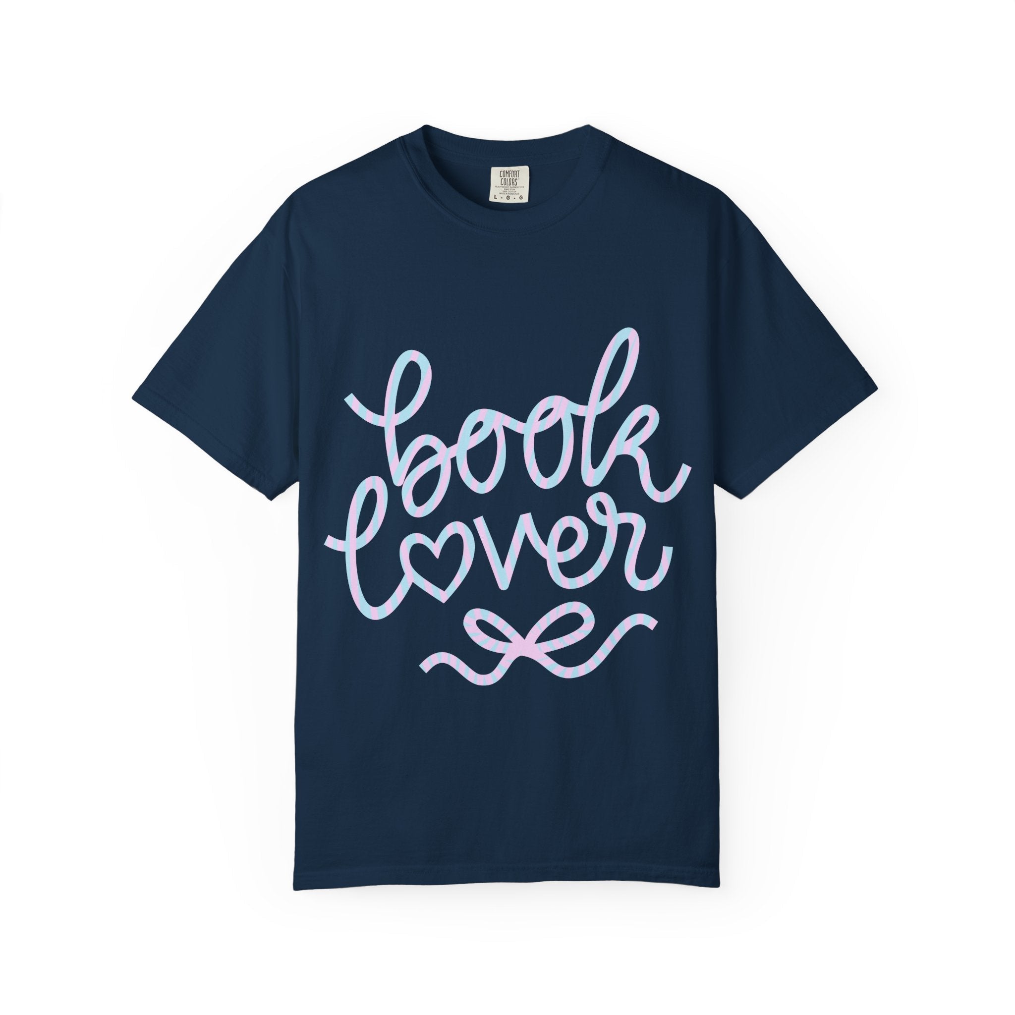 Book Lover T-shirt | Script Heart Typography, Reader Shirt - Addy Avenue