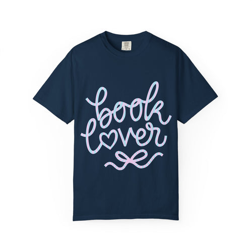 Book Lover T-shirt | Script Heart Typography, Reader Shirt - Addy Avenue