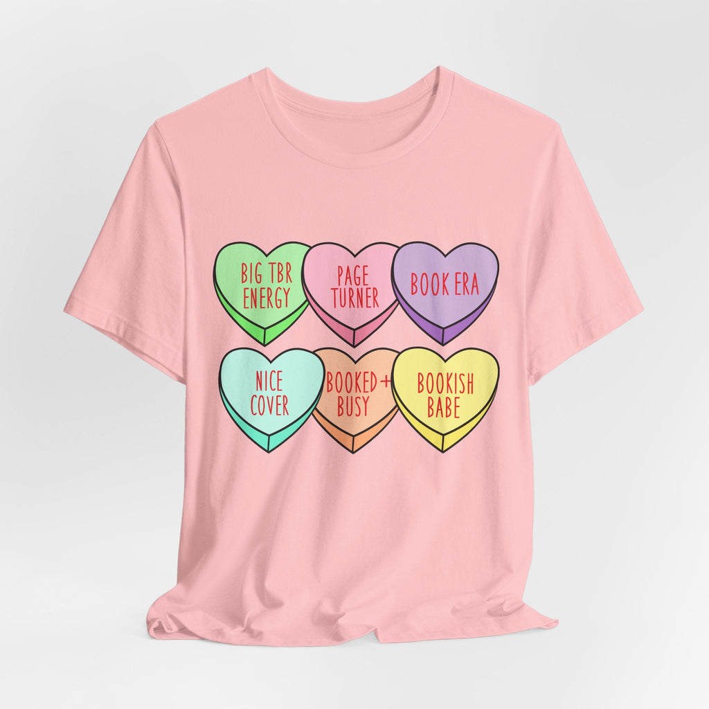 Bookish Conversation Hearts Tee | Book Lover Shirt - Addy Avenue