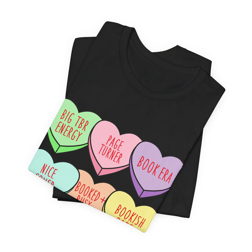 Bookish Conversation Hearts Tee | Book Lover Shirt - Addy Avenue
