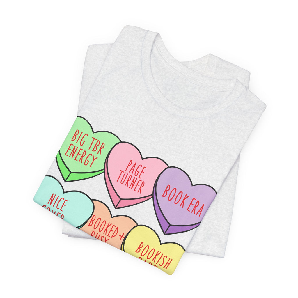 Bookish Conversation Hearts Tee | Book Lover Shirt - Addy Avenue