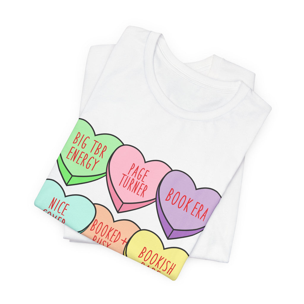 Bookish Conversation Hearts Tee | Book Lover Shirt - Addy Avenue