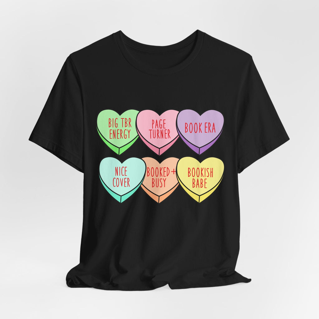 Bookish Conversation Hearts Tee | Book Lover Shirt - Addy Avenue