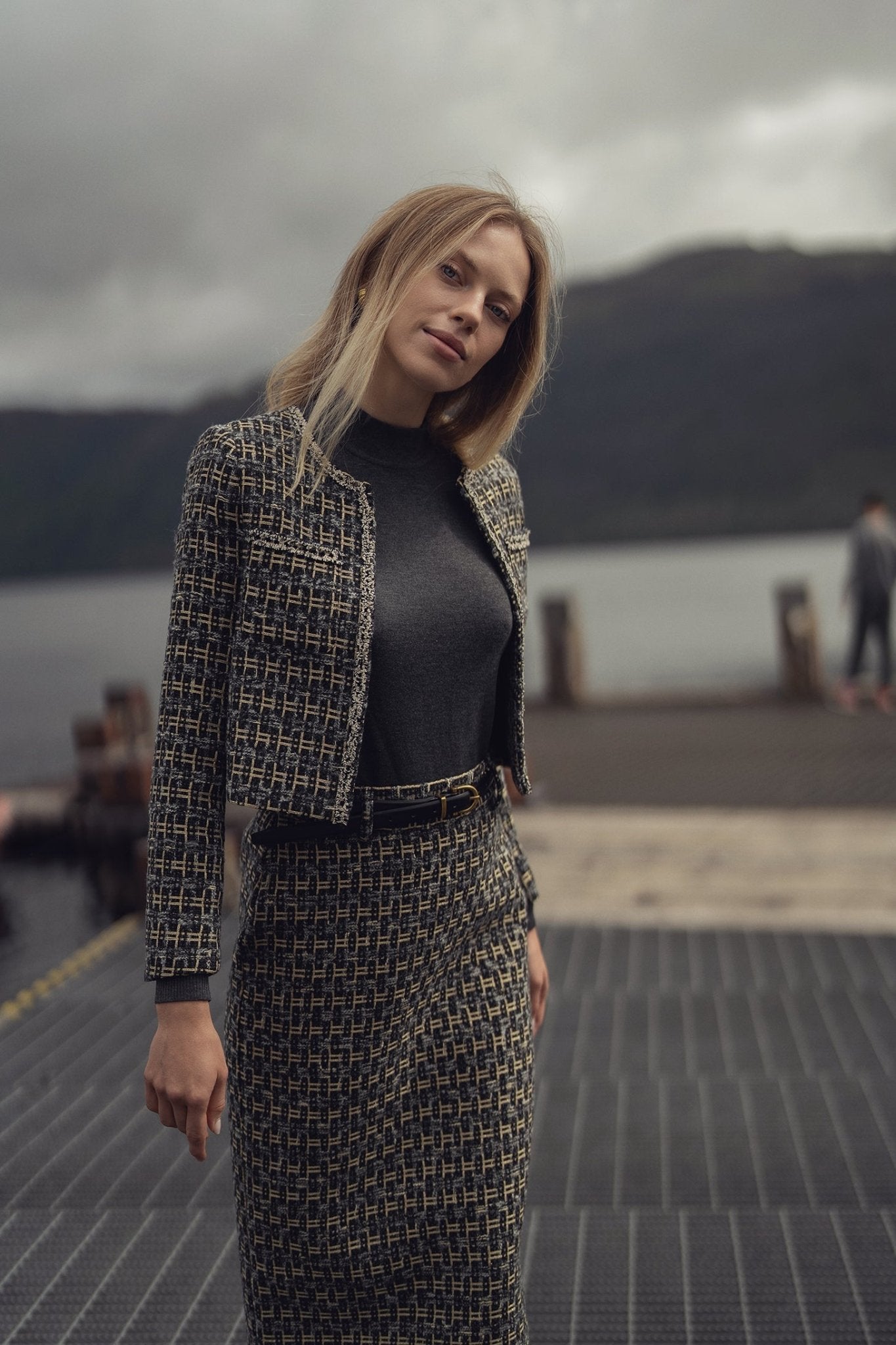 Boucle Jacket - Black/Gold - Addy Avenue