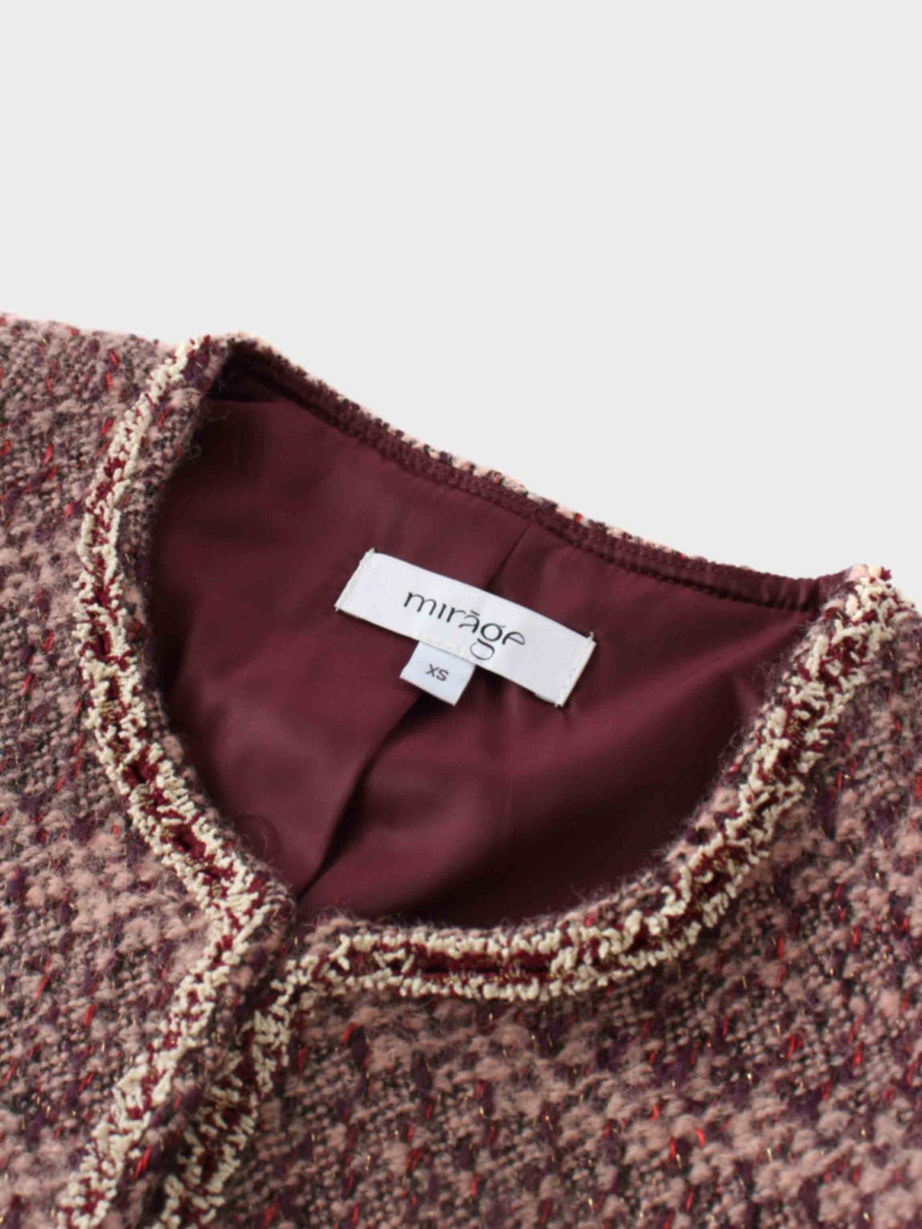 Boucle Jacket - Pink/Burgundy - Addy Avenue