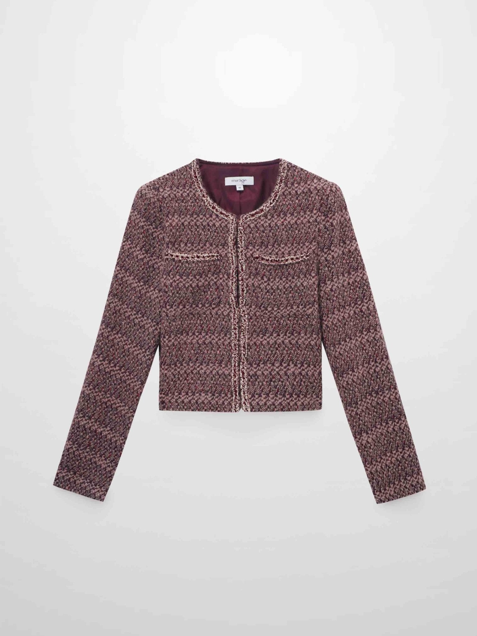 Boucle Jacket - Pink/Burgundy - Addy Avenue