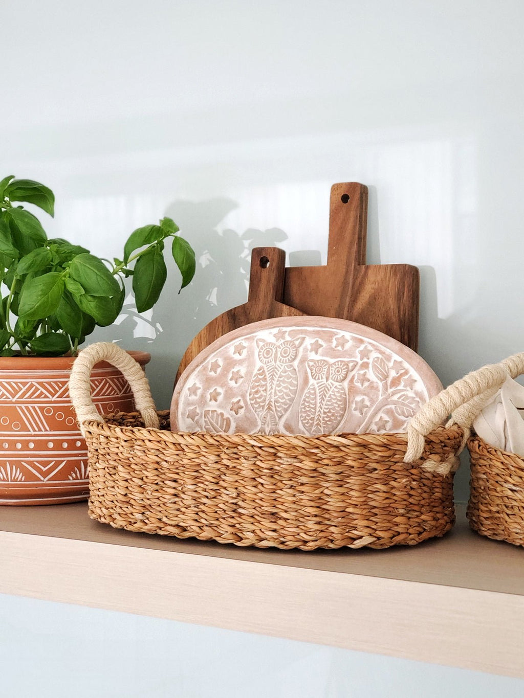 Bread Warmer & Basket - Owl Oval - Addy Avenue