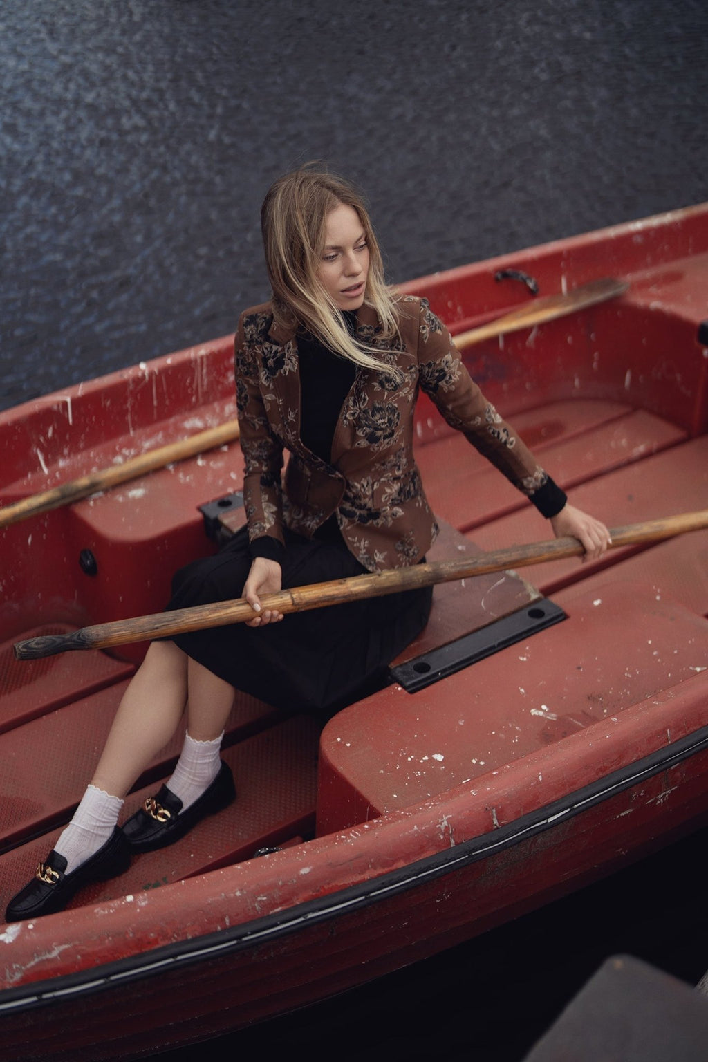 Brocade Blazer - Copper Floral - Addy Avenue