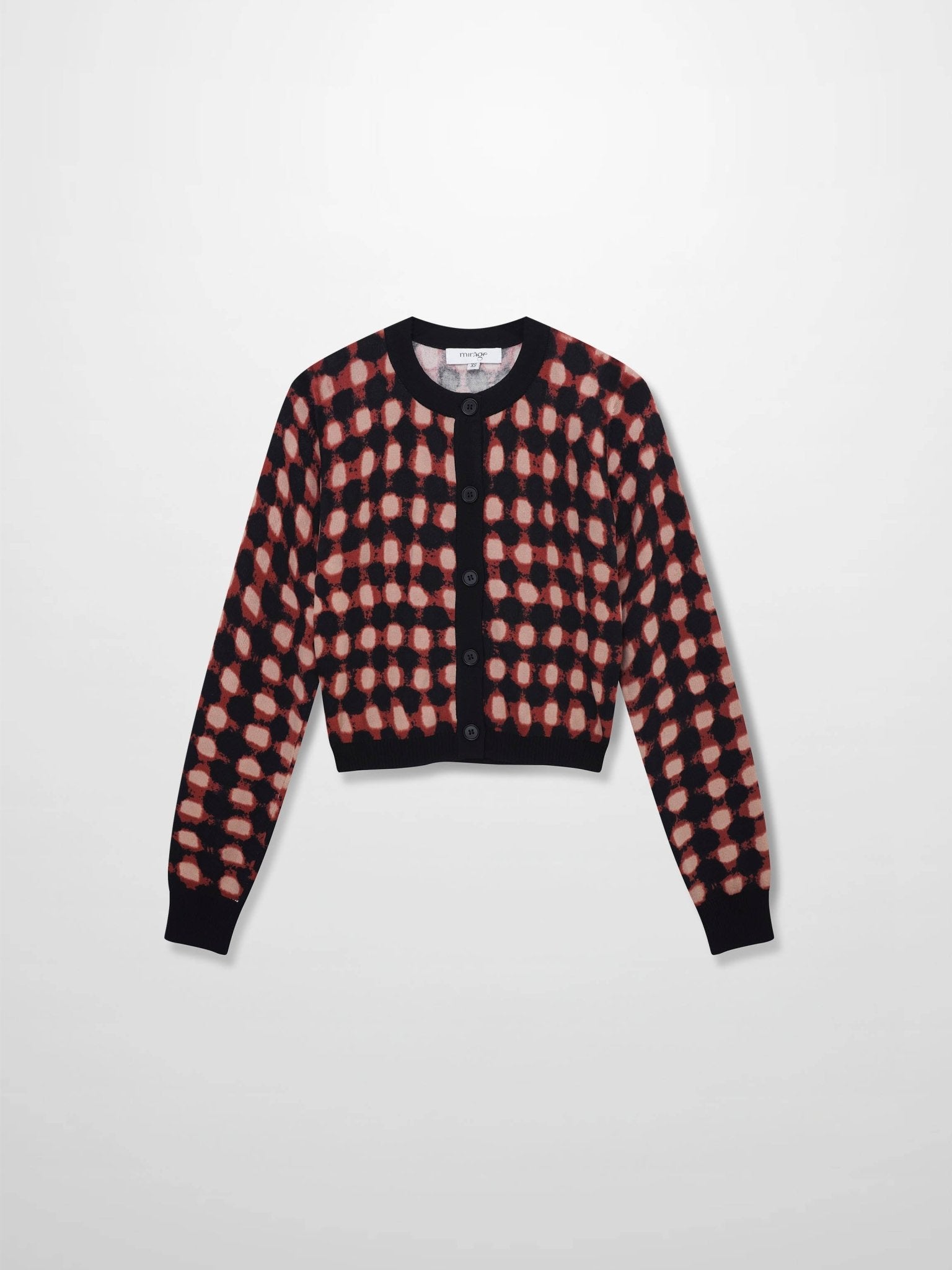 Buttoned Cardigan - Burgundy/Pink - Addy Avenue