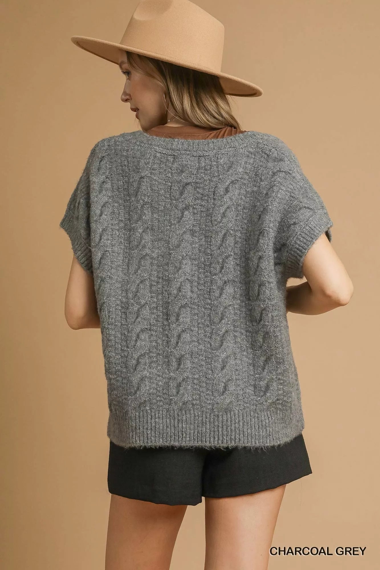 Cable - Knit V - Neck Sweater - Addy Avenue