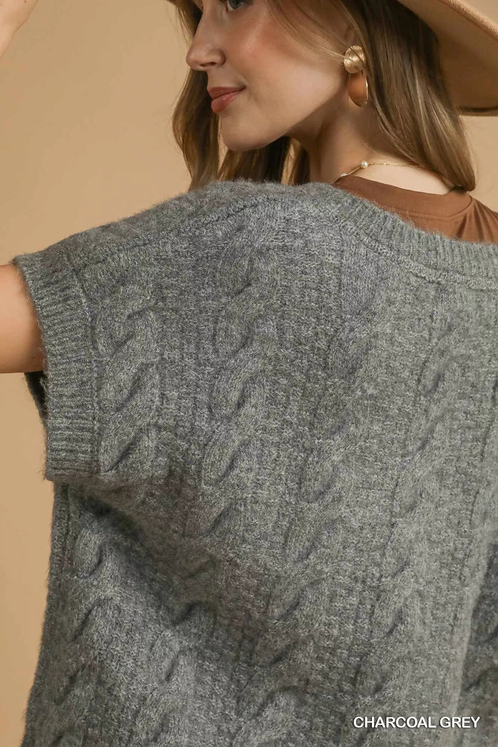 Cable - Knit V - Neck Sweater - Addy Avenue