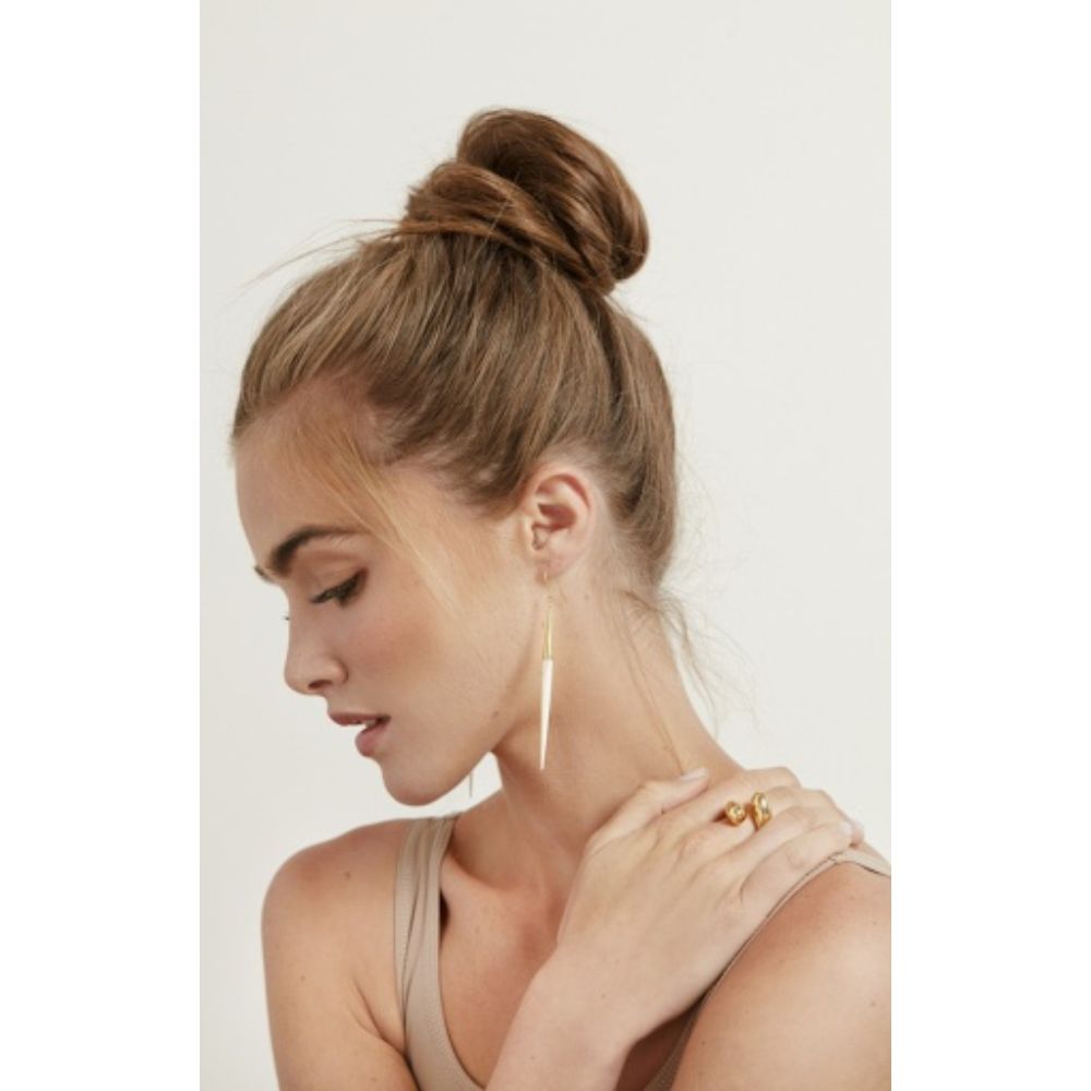 Capped Quill Dangle Earrings - Addy Avenue