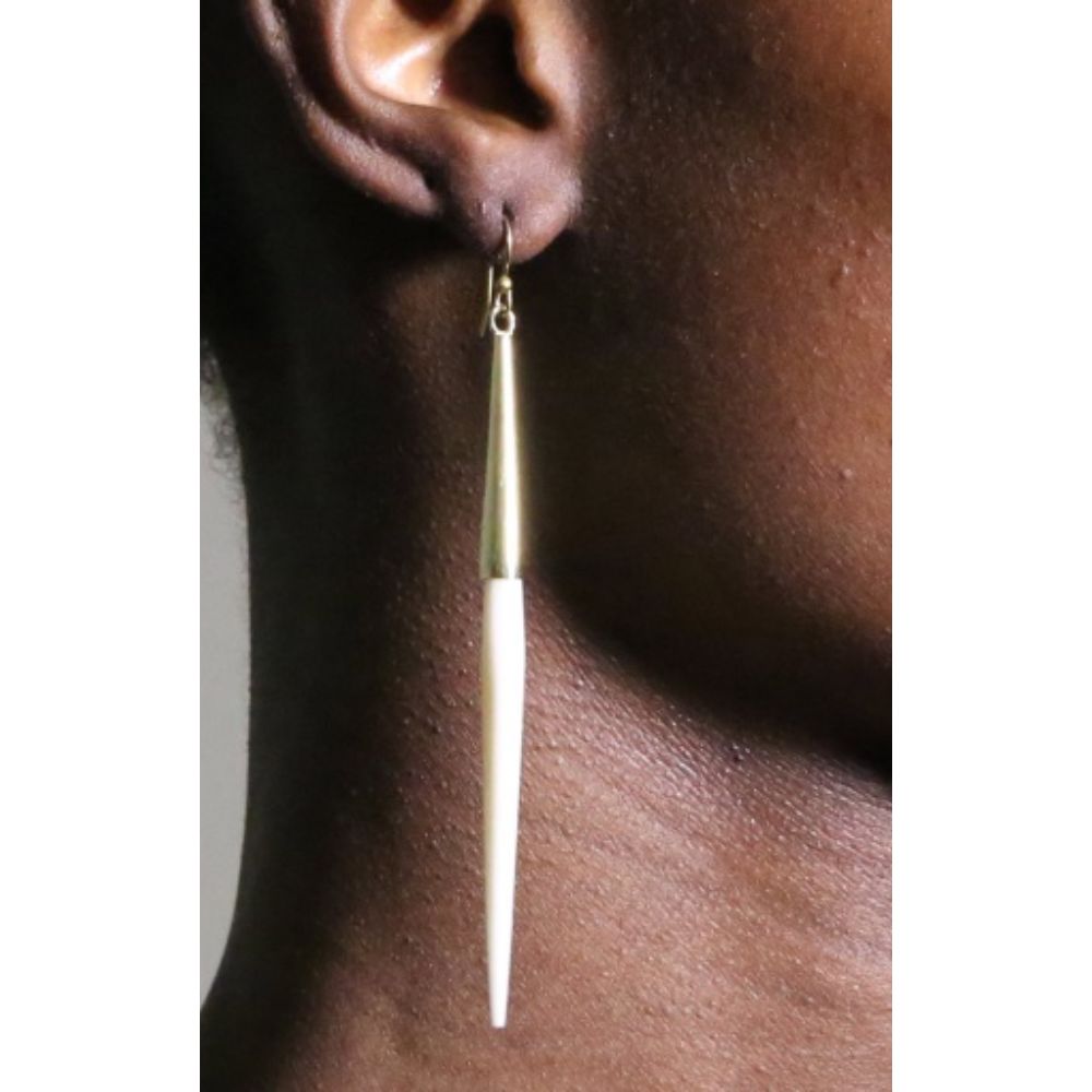 Capped Quill Dangle Earrings - Addy Avenue