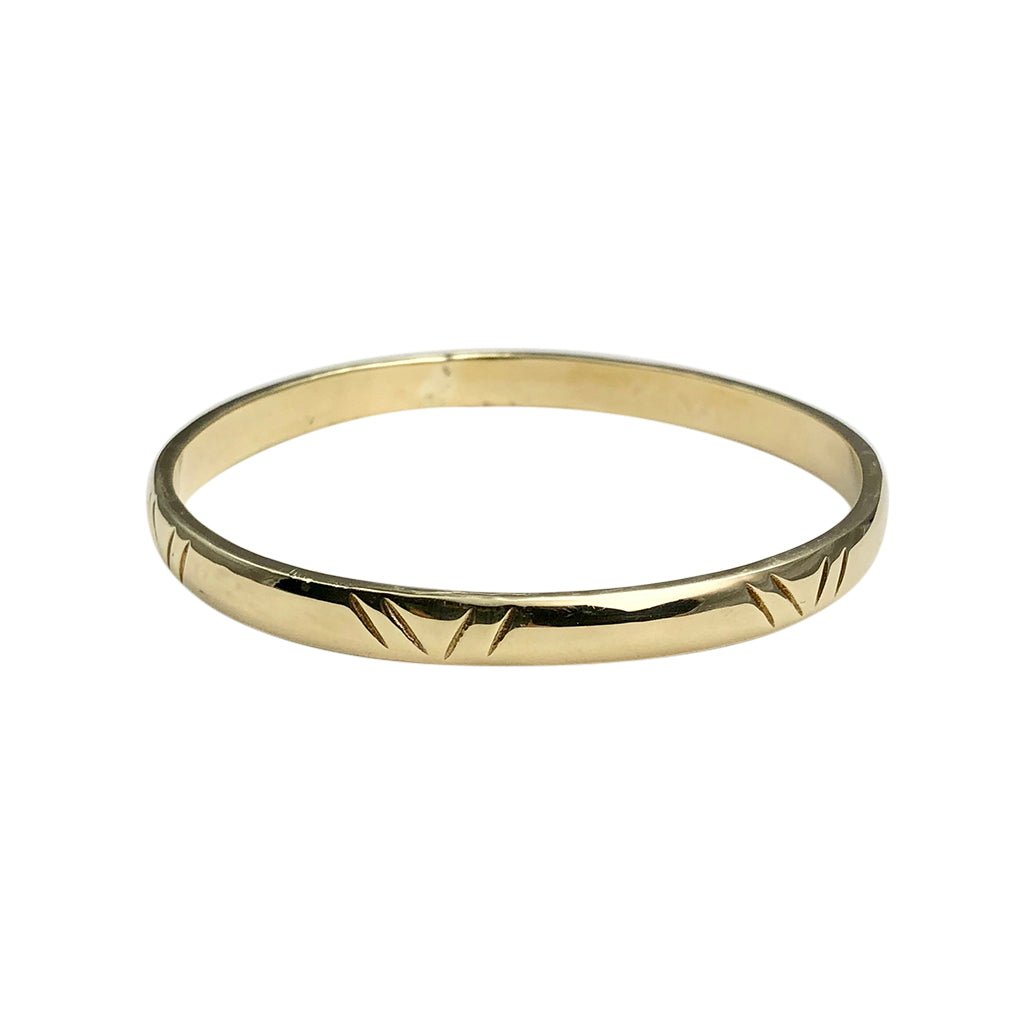 Carved Bombshell Bangle - Addy Avenue