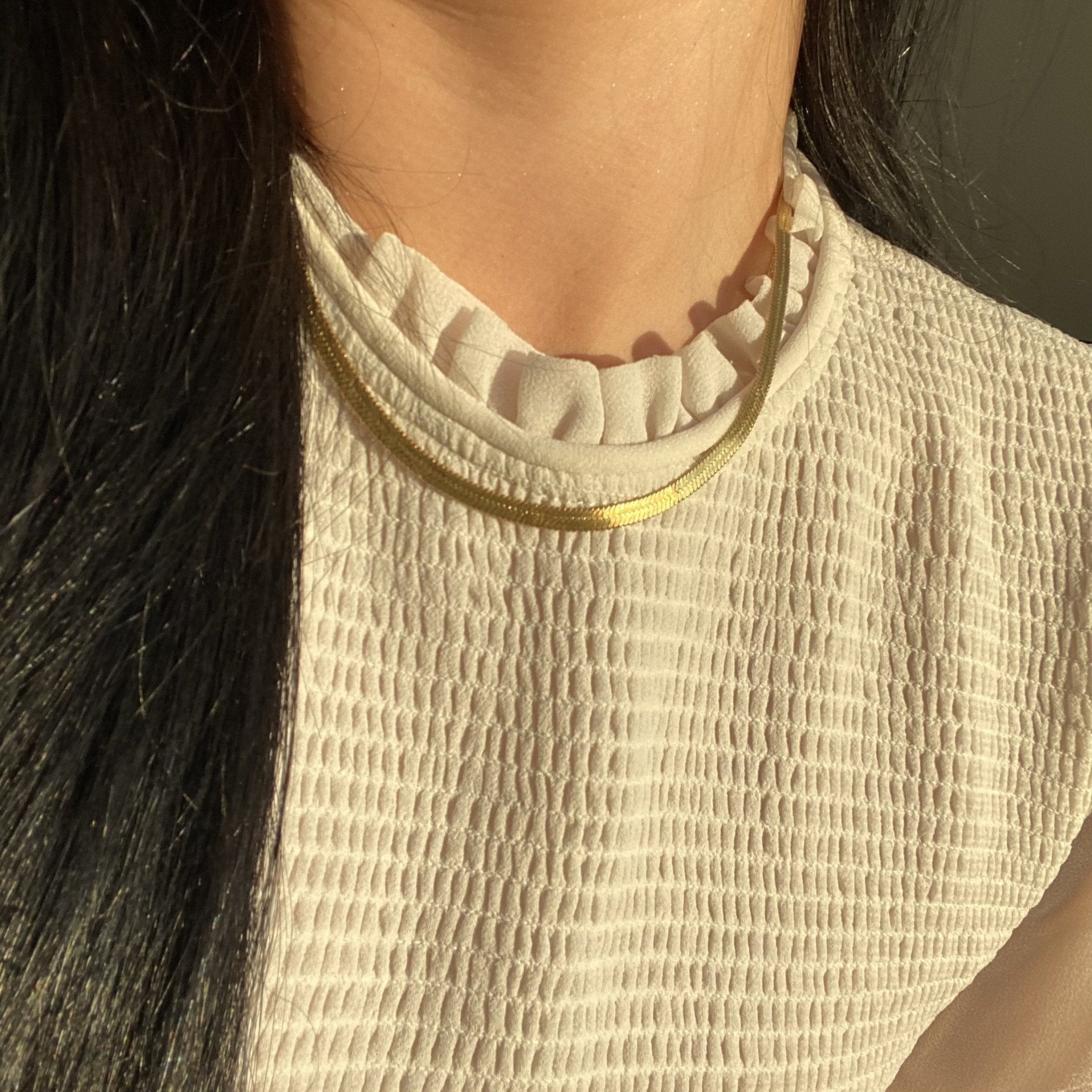 Cascade Herringbone Necklace - Addy Avenue