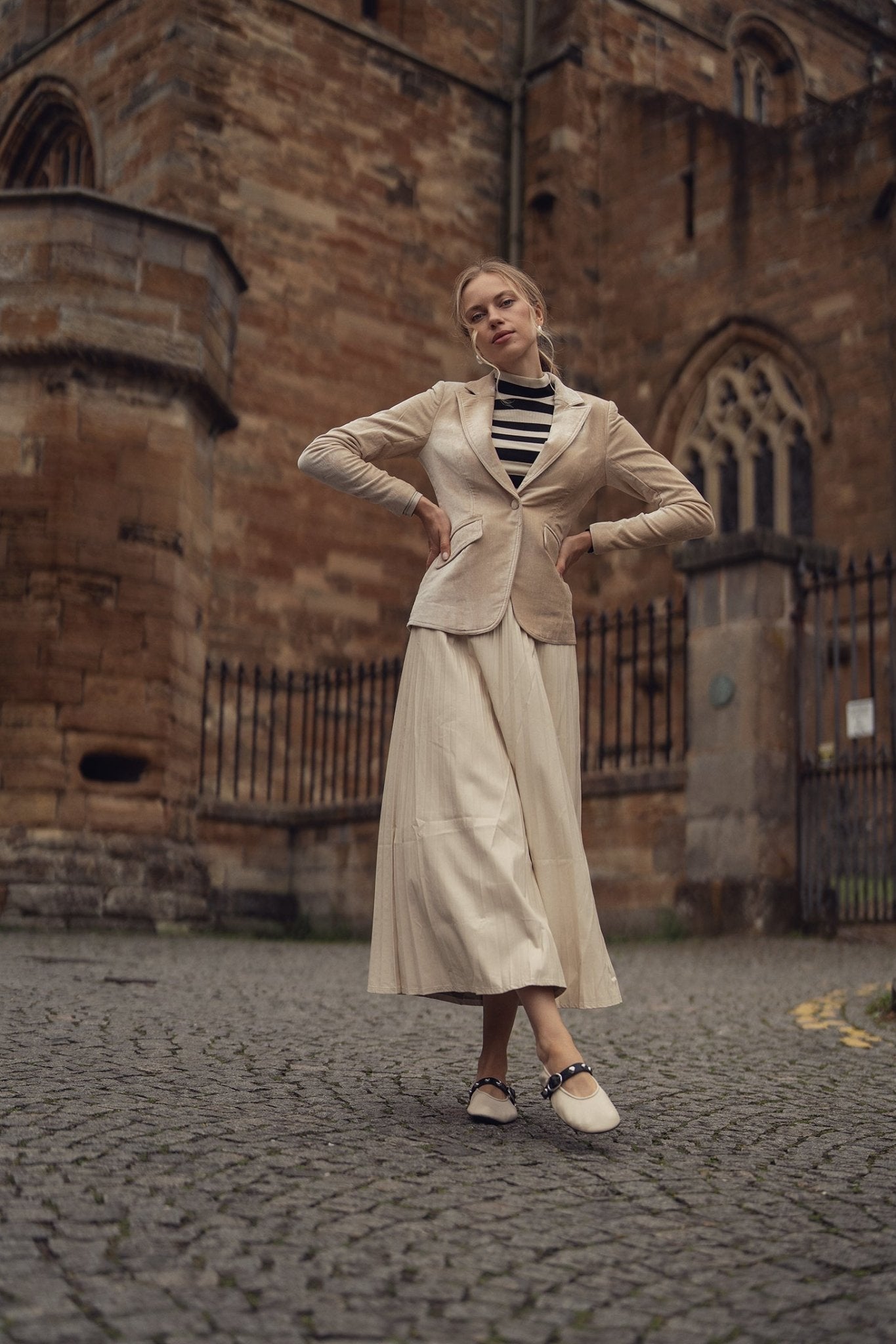 Chenille Blazer - Ivory - Addy Avenue