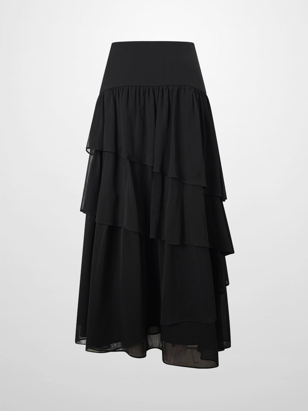 Chiffon Layered Skirt - Black - Addy Avenue