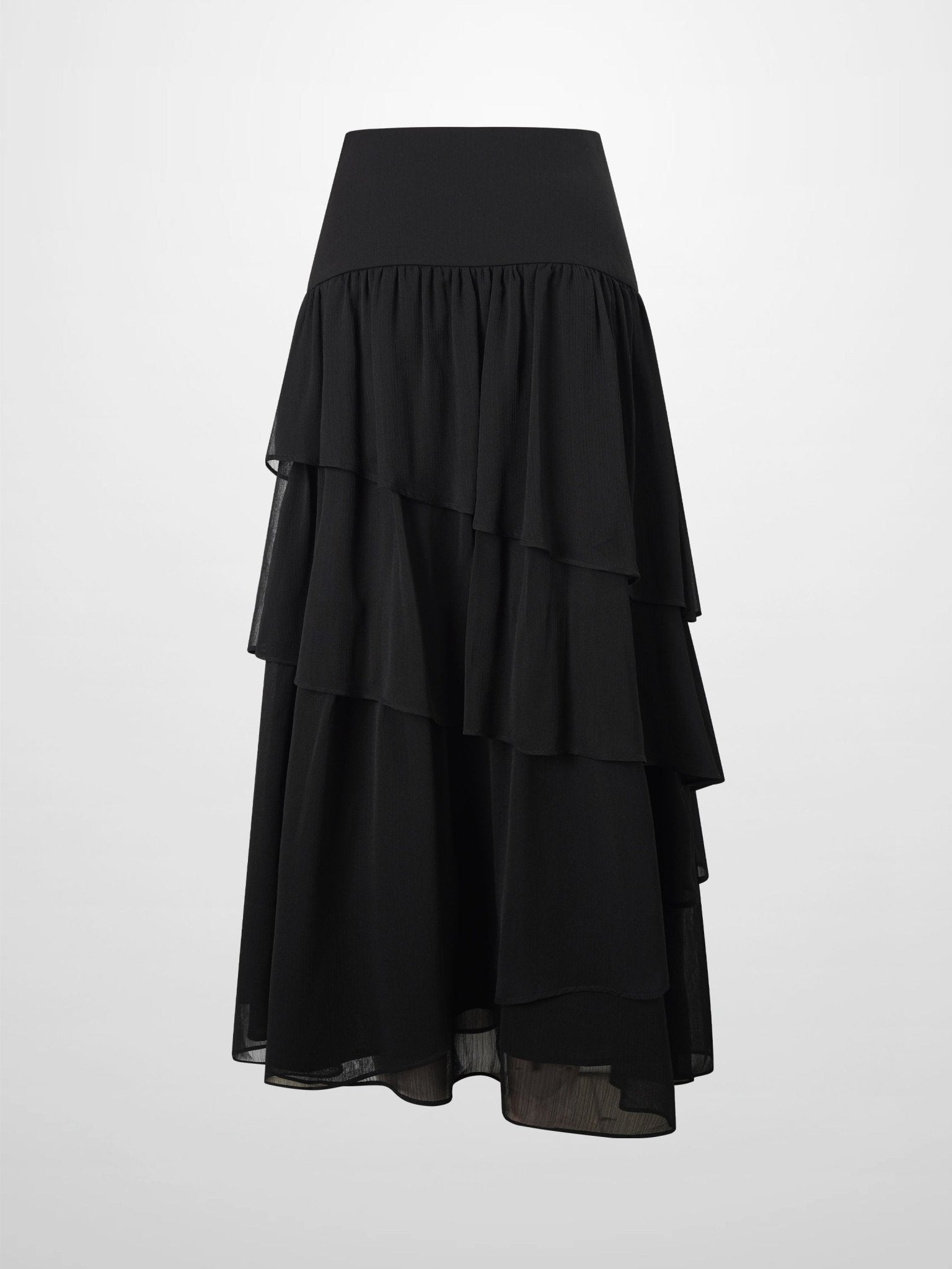 Chiffon Layered Skirt - Black - Addy Avenue