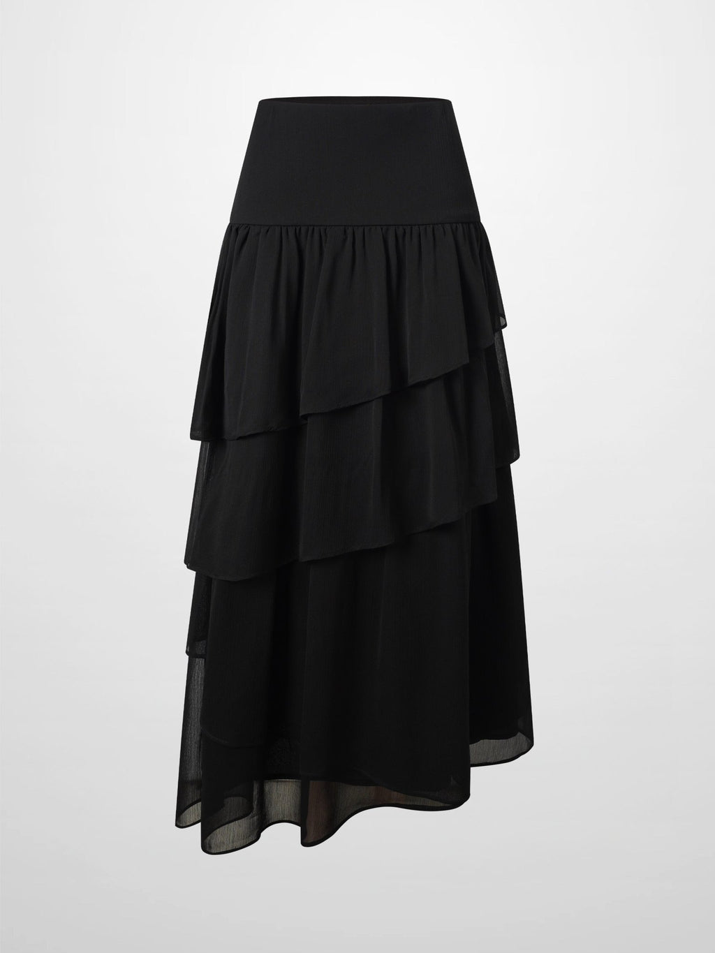 Chiffon Layered Skirt - Black - Addy Avenue