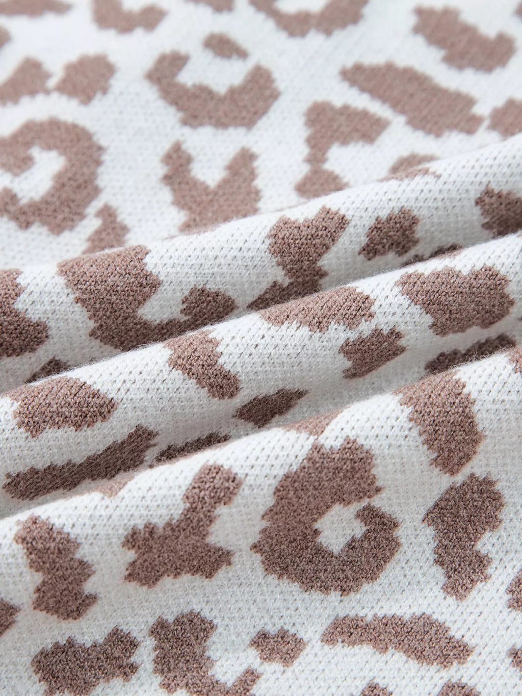 Chunky Leopard Cardigan - Drop Shoulder Knit - Addy Avenue