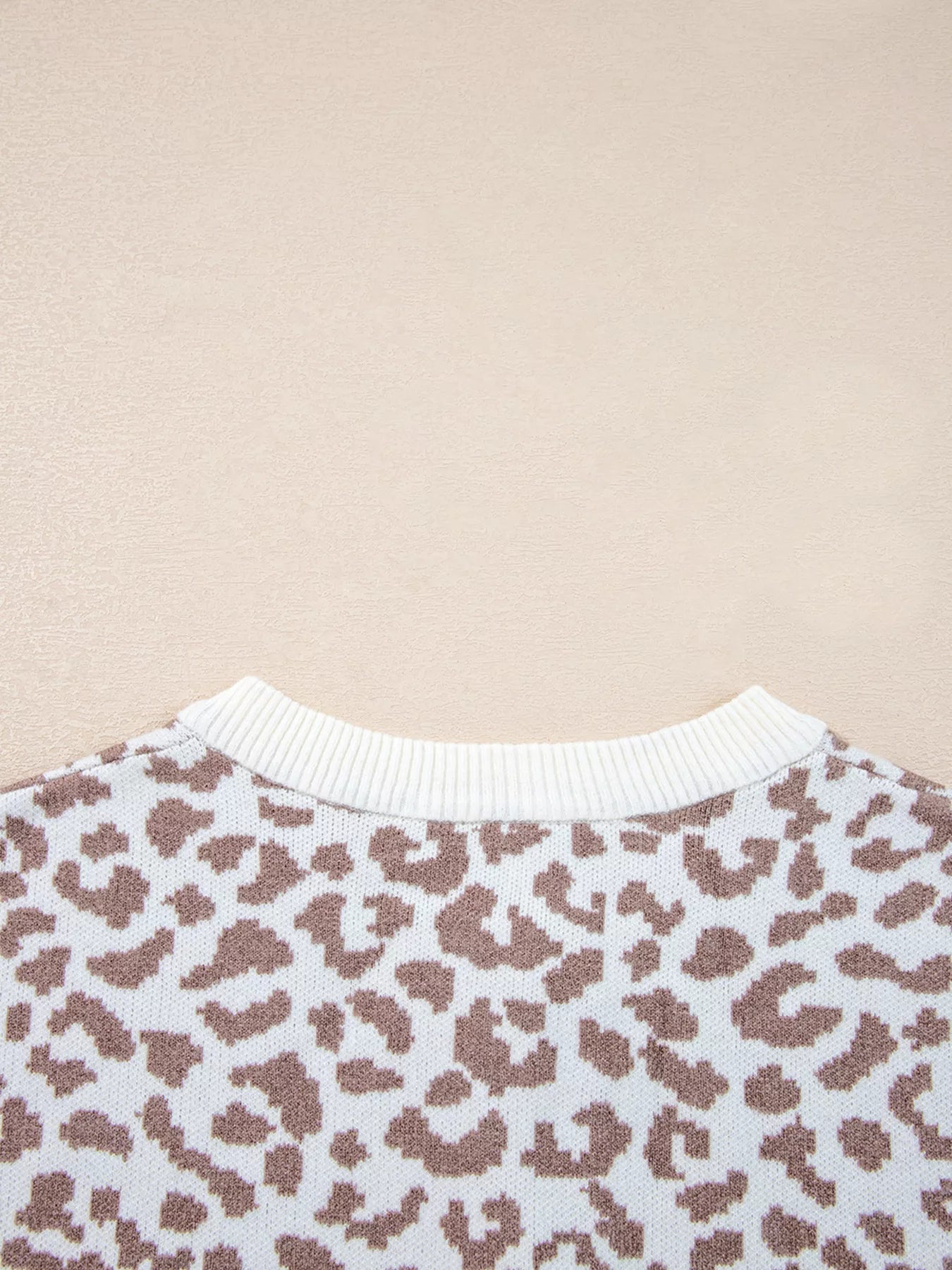 Chunky Leopard Cardigan - Drop Shoulder Knit - Addy Avenue