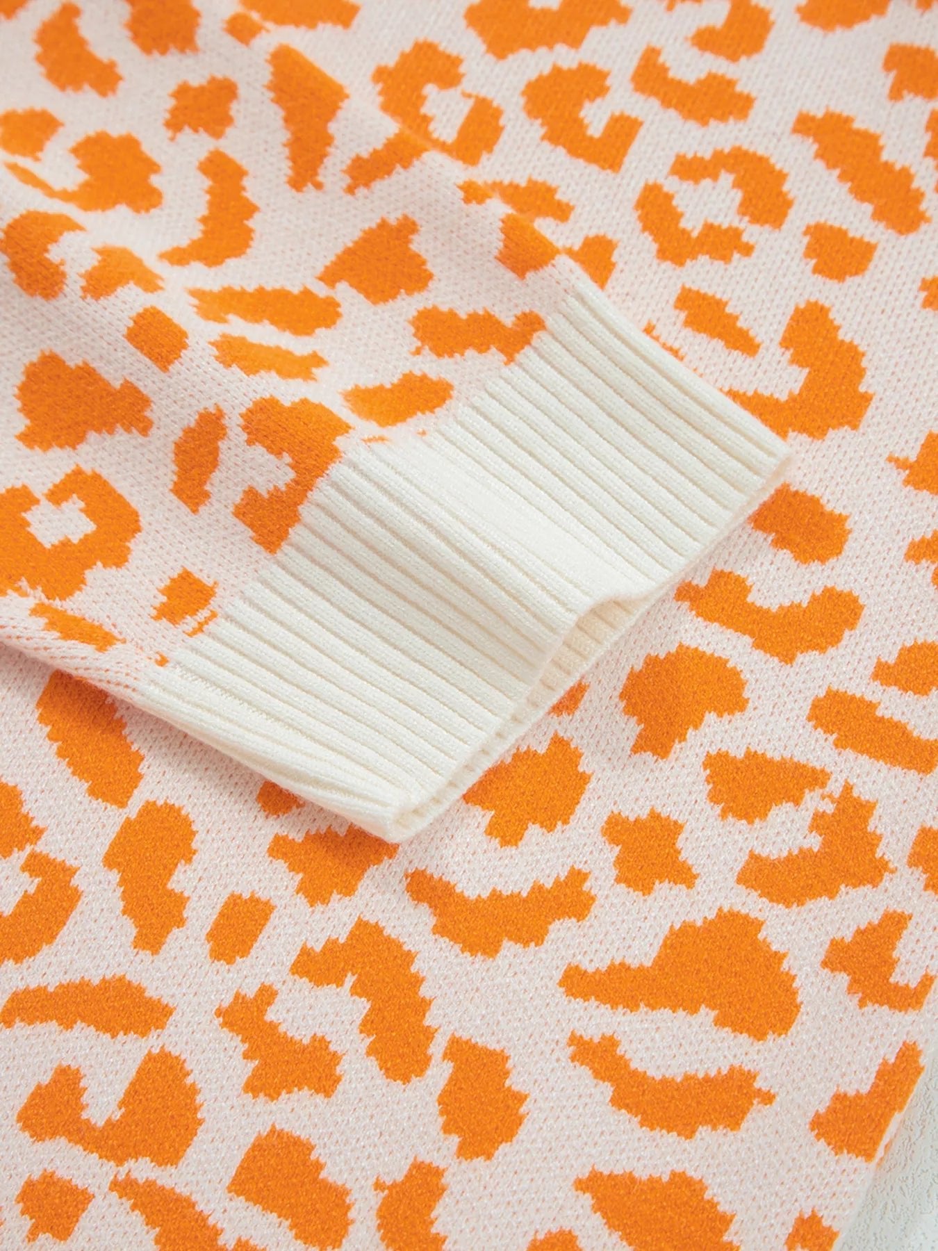 Chunky Leopard Cardigan - Drop Shoulder Knit - Addy Avenue