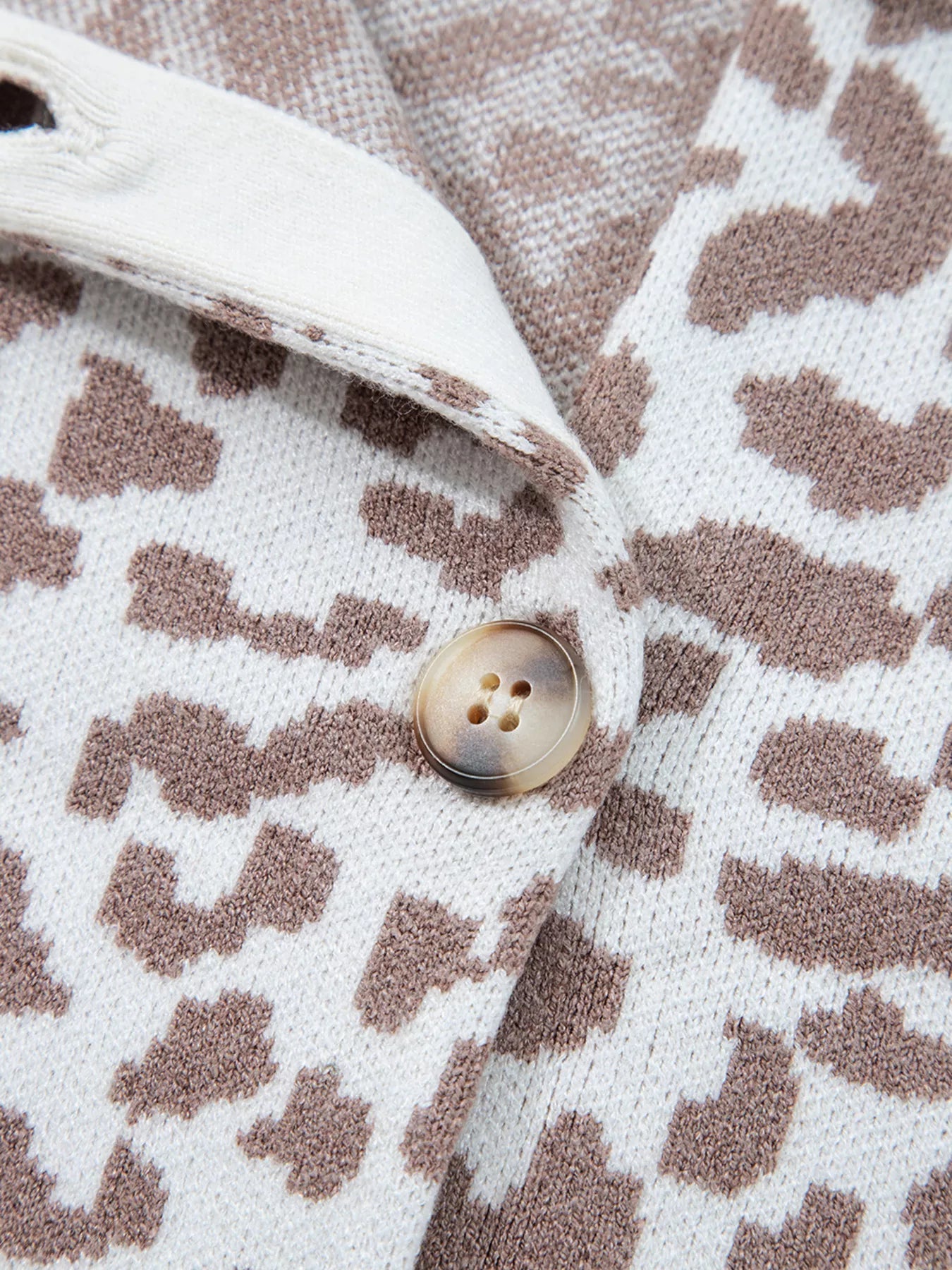 Chunky Leopard Cardigan - Drop Shoulder Knit - Addy Avenue