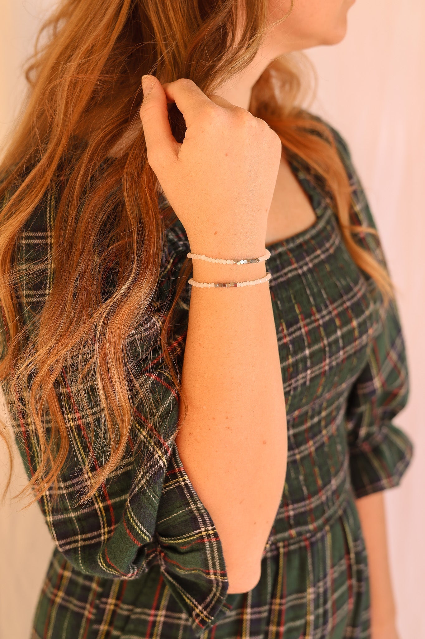 Clara Bracelet Set in White - Addy Avenue