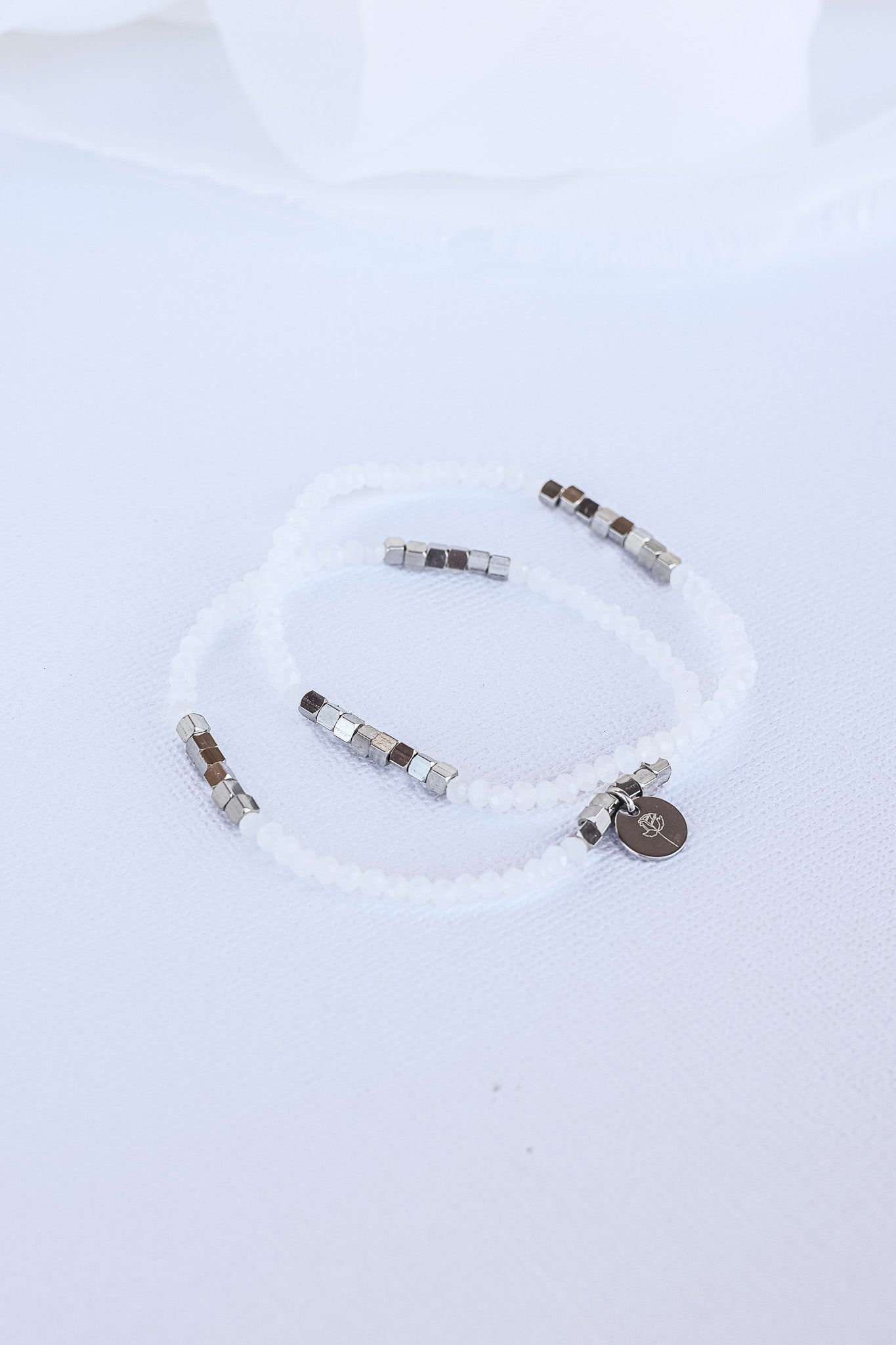 Clara Bracelet Set in White - Addy Avenue