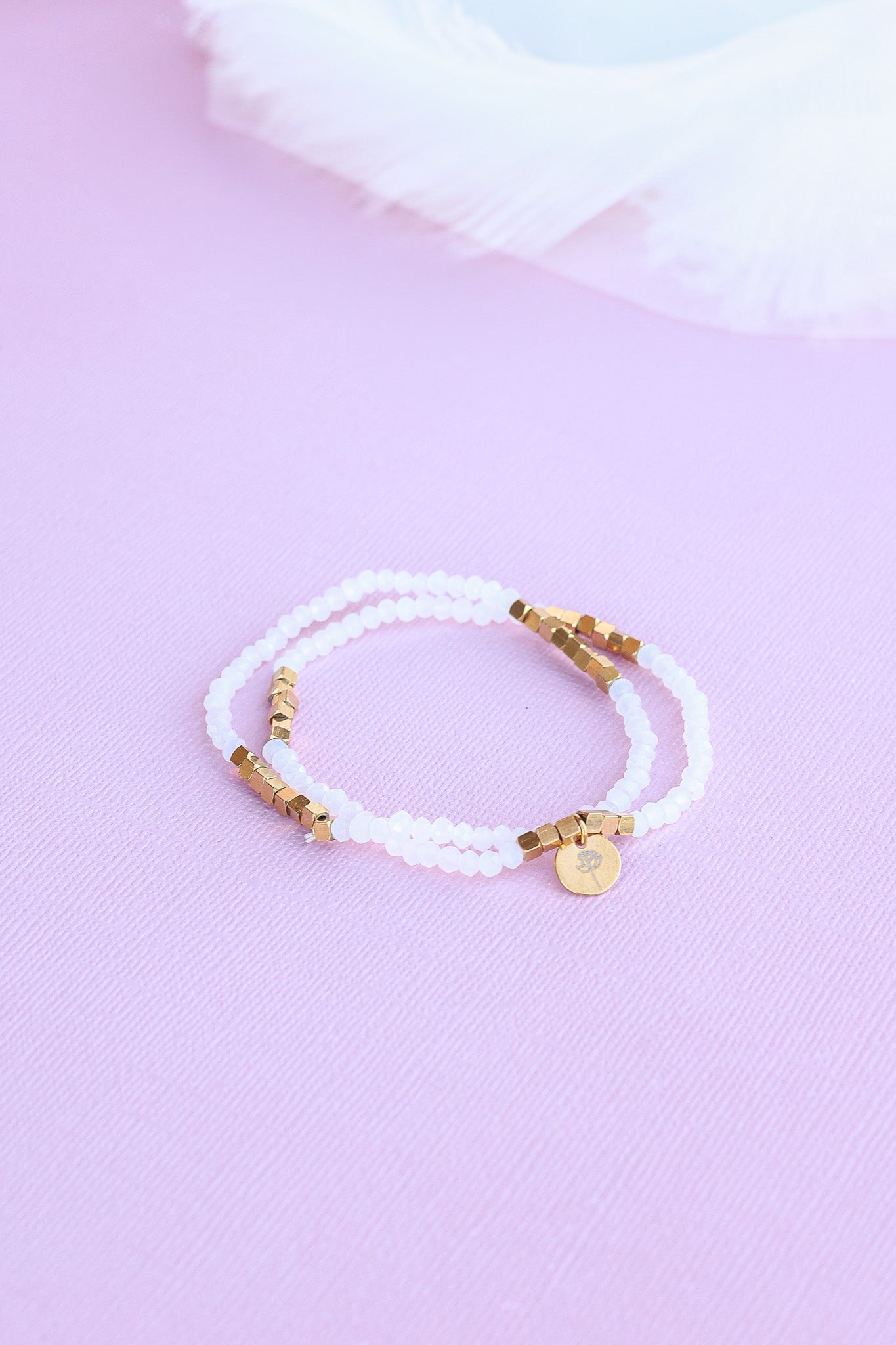 Clara Bracelet Set in White - Addy Avenue