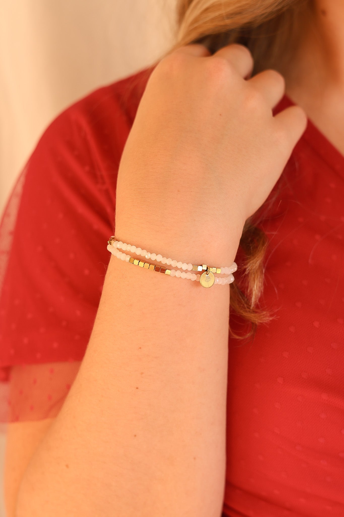 Clara Bracelet Set in White - Addy Avenue