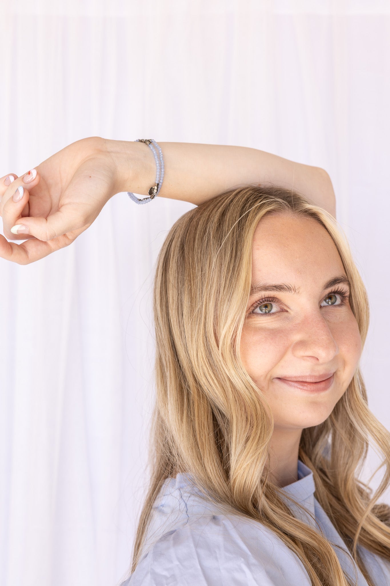 Clara Stretch Bracelet Set in Blue - Addy Avenue