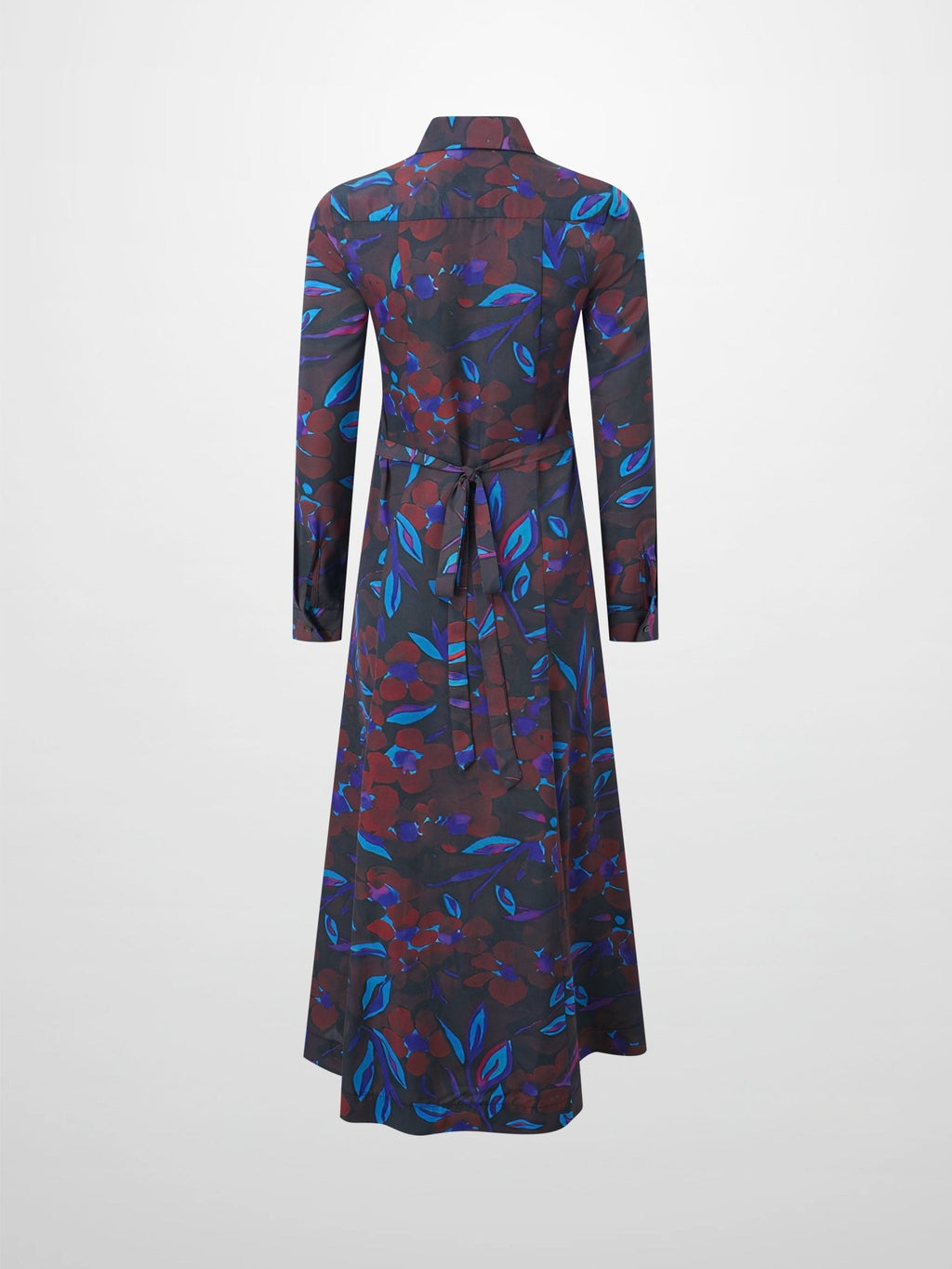 Collared A - Line Shirtdress - Brown Floral - Addy Avenue