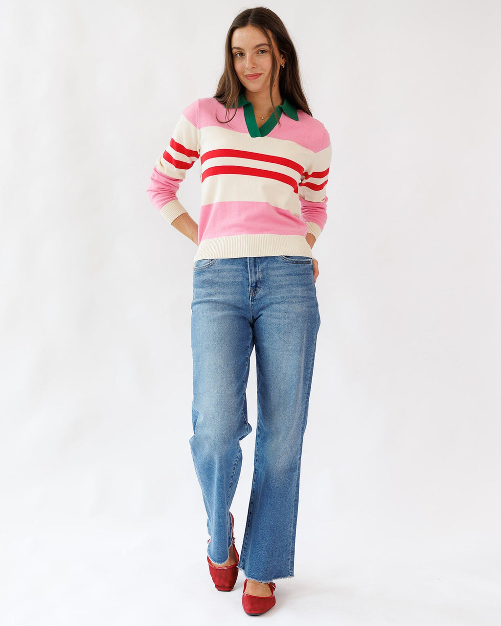 Cozy Collared Pullover Sweater in Soft Fabric Blend - Addy Avenue