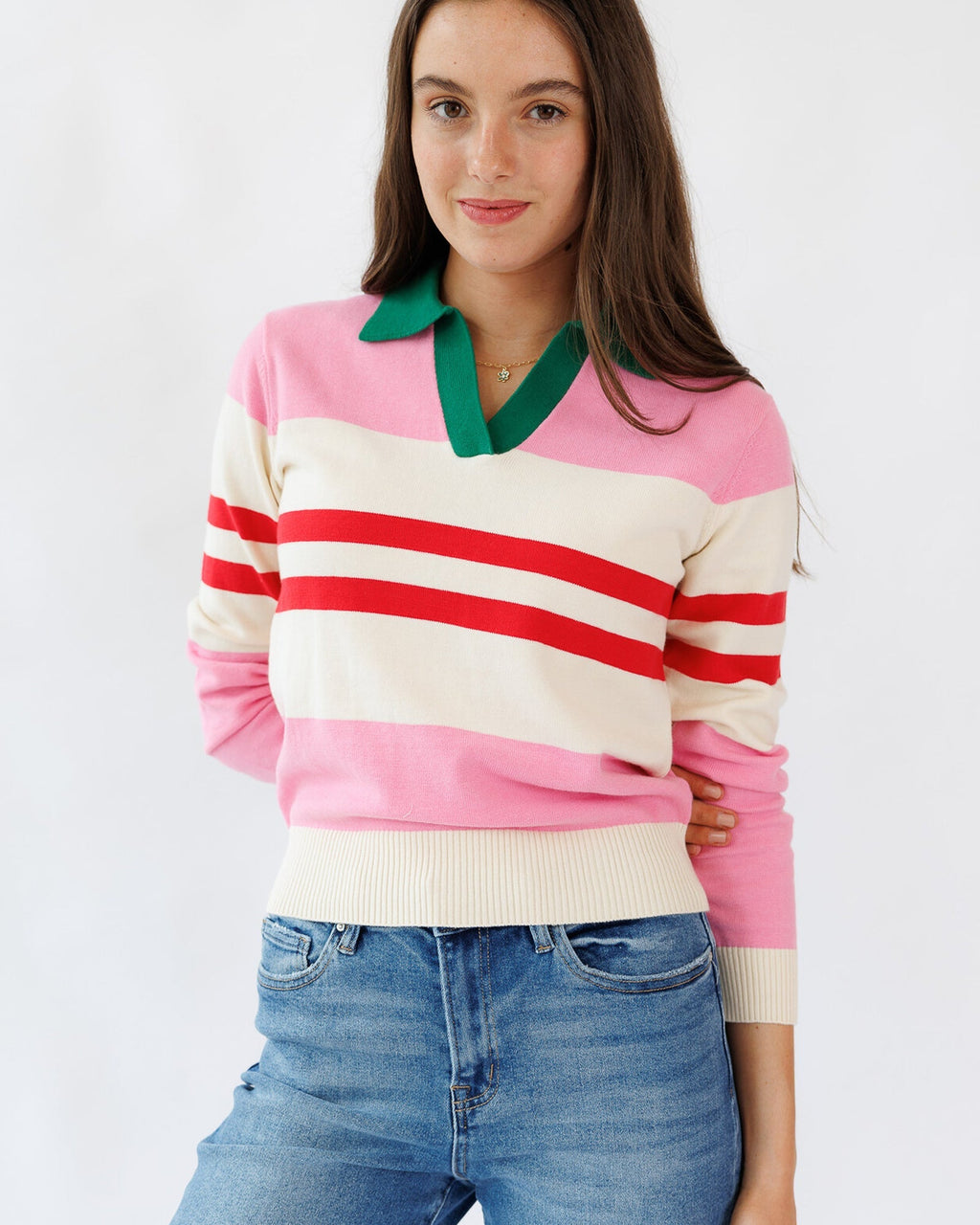 Cozy Collared Pullover Sweater in Soft Fabric Blend - Addy Avenue