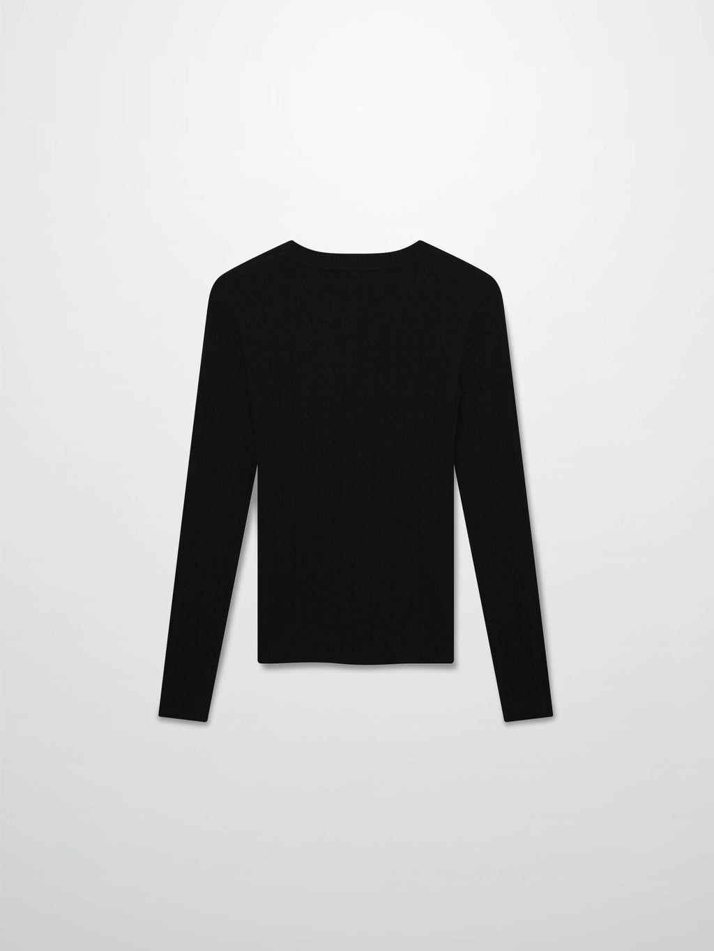Crew Neck Cable Sweater - Black - Addy Avenue