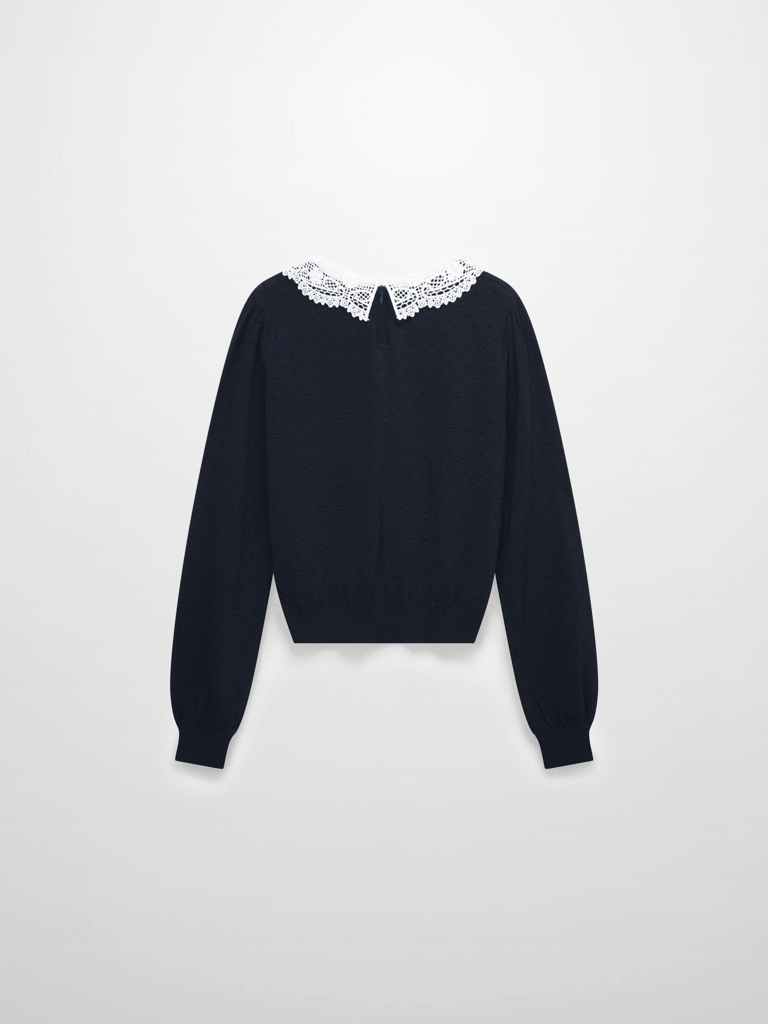 Crew Neck Pebbled Sweater - Navy - Addy Avenue