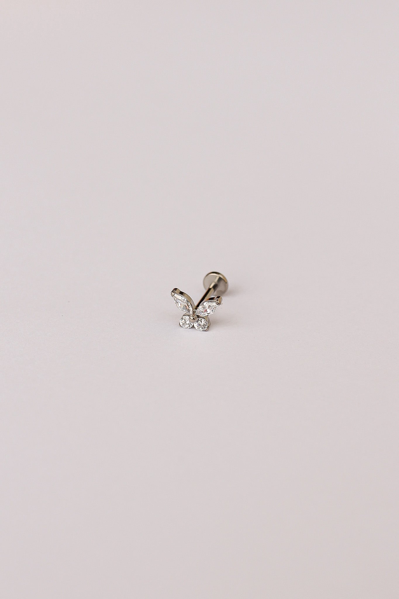 Crystal Butterfly Flat Back Stud (Single) - Addy Avenue