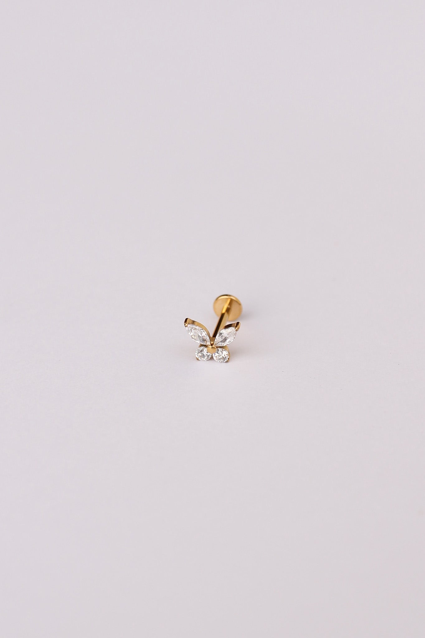 Crystal Butterfly Flat Back Stud (Single) - Addy Avenue