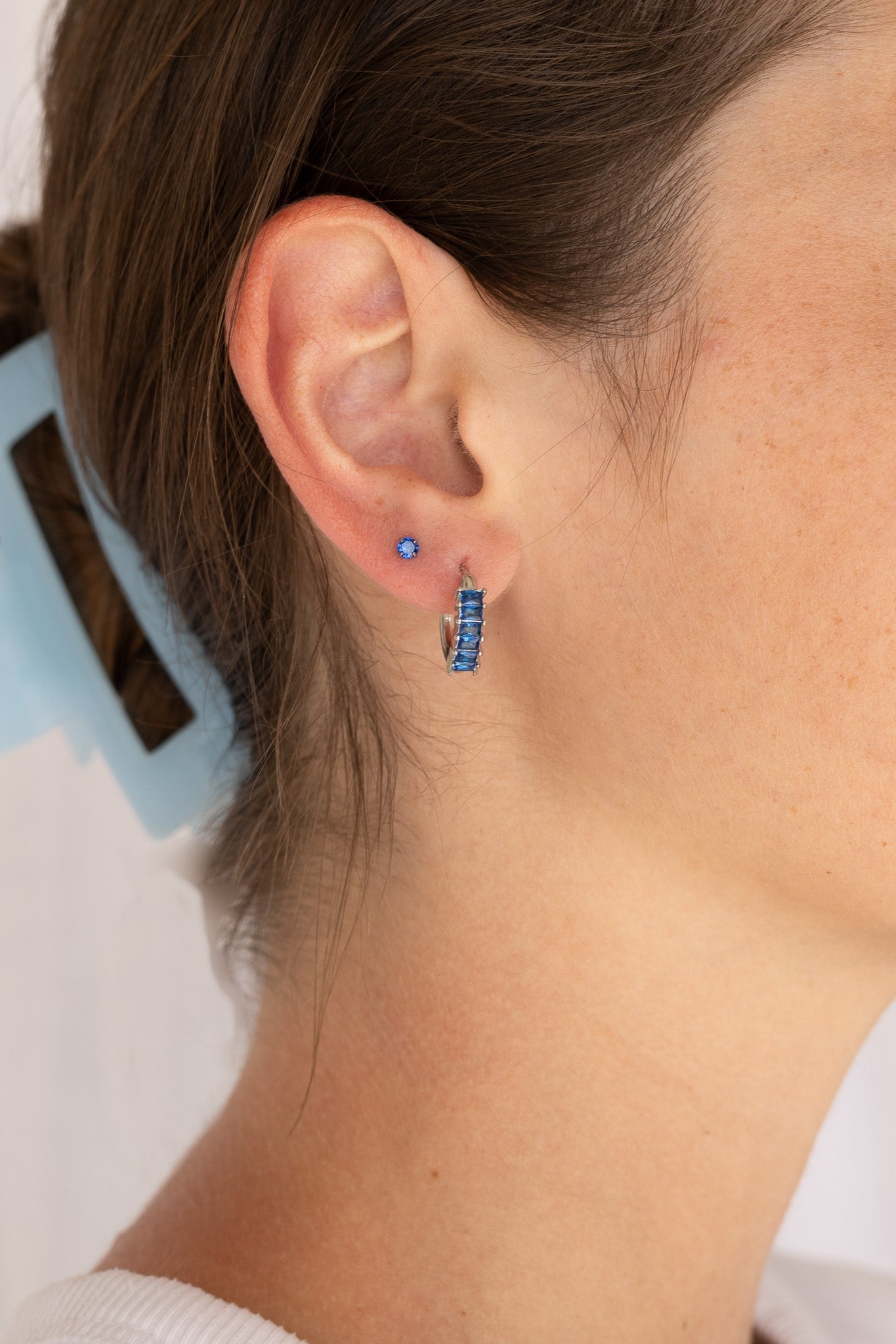 Crystal Flat Back Stud in Blue (Single) - Addy Avenue