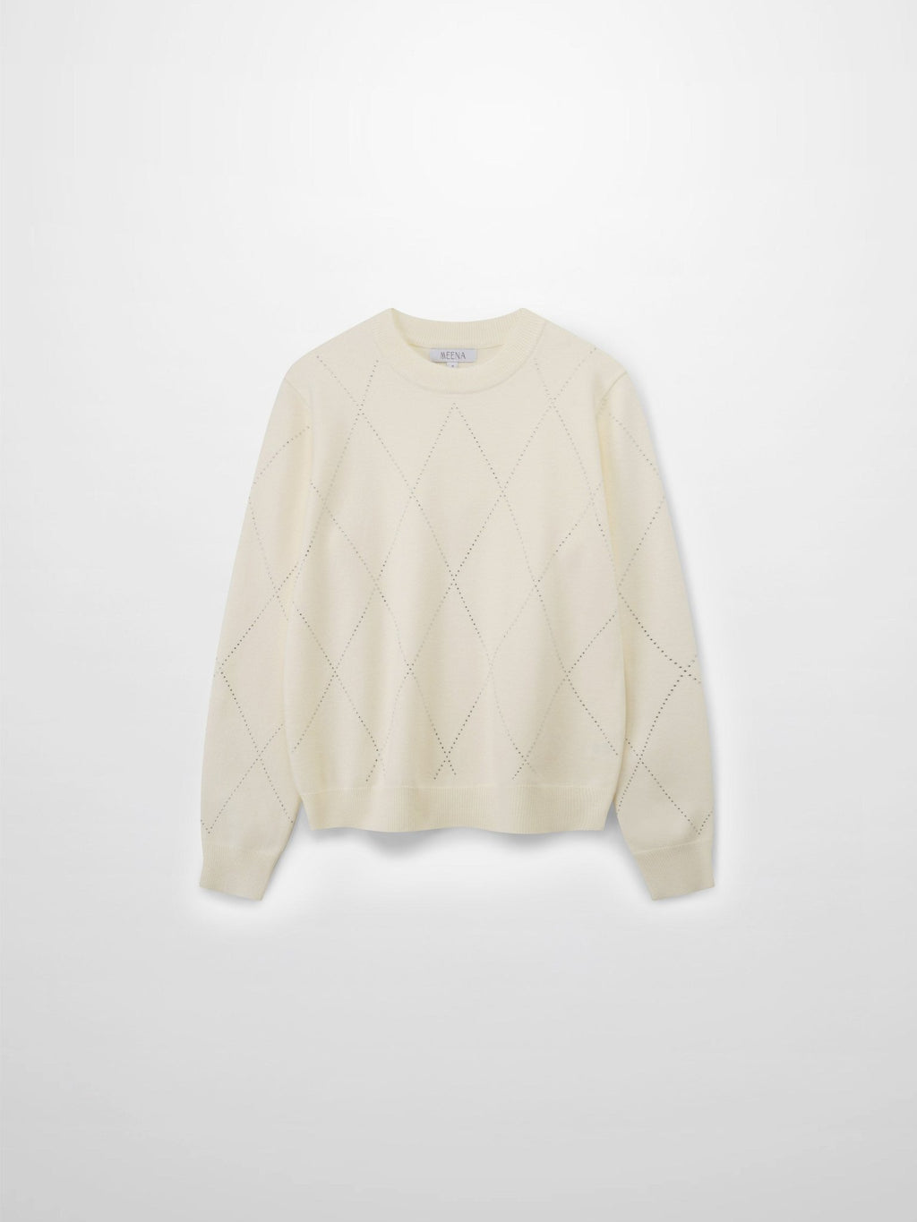 Diamond Stud Design Sweater - Ivory - Addy Avenue